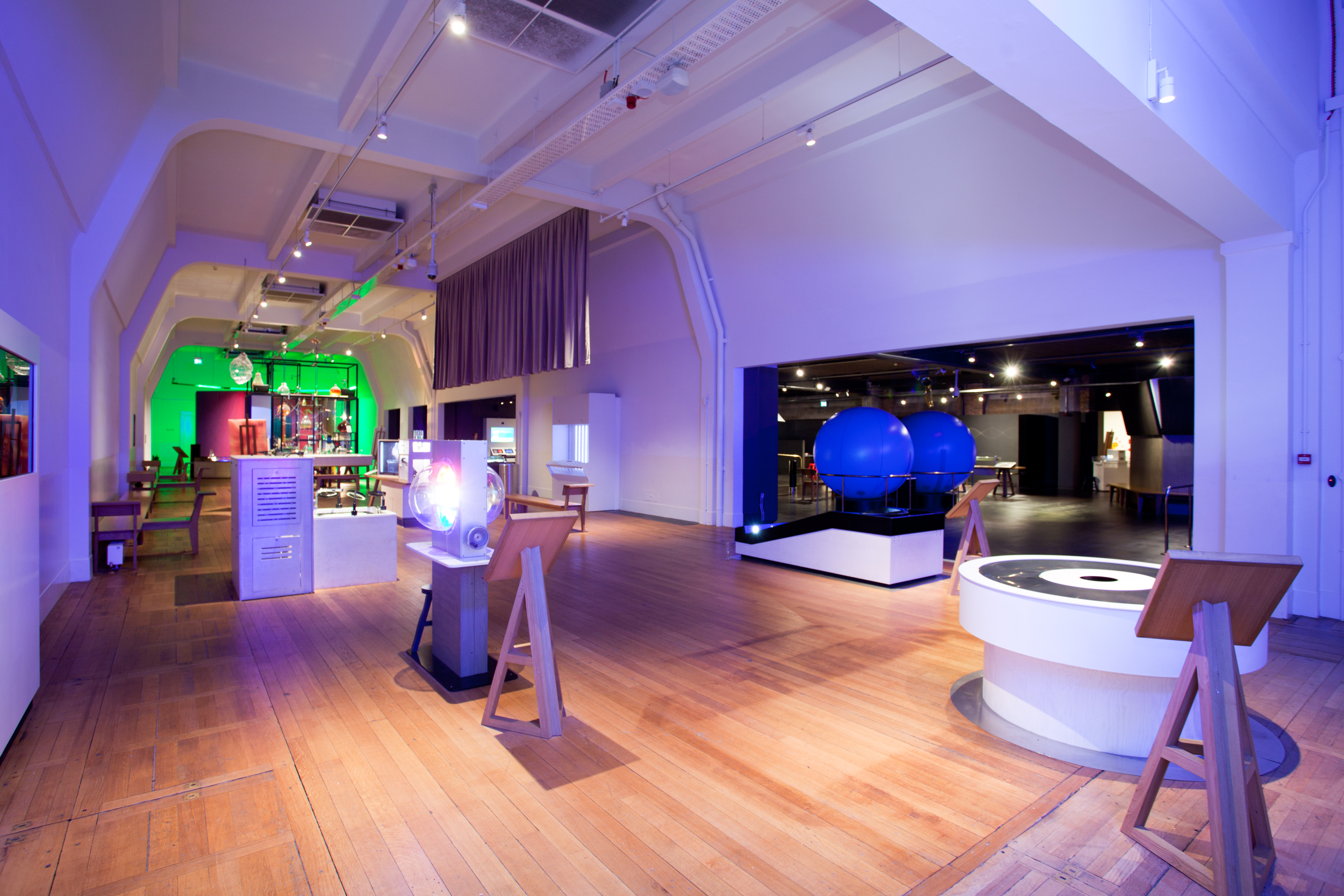 Wonderlab at The Science Museum: modern event space with vibrant lighting for workshops.