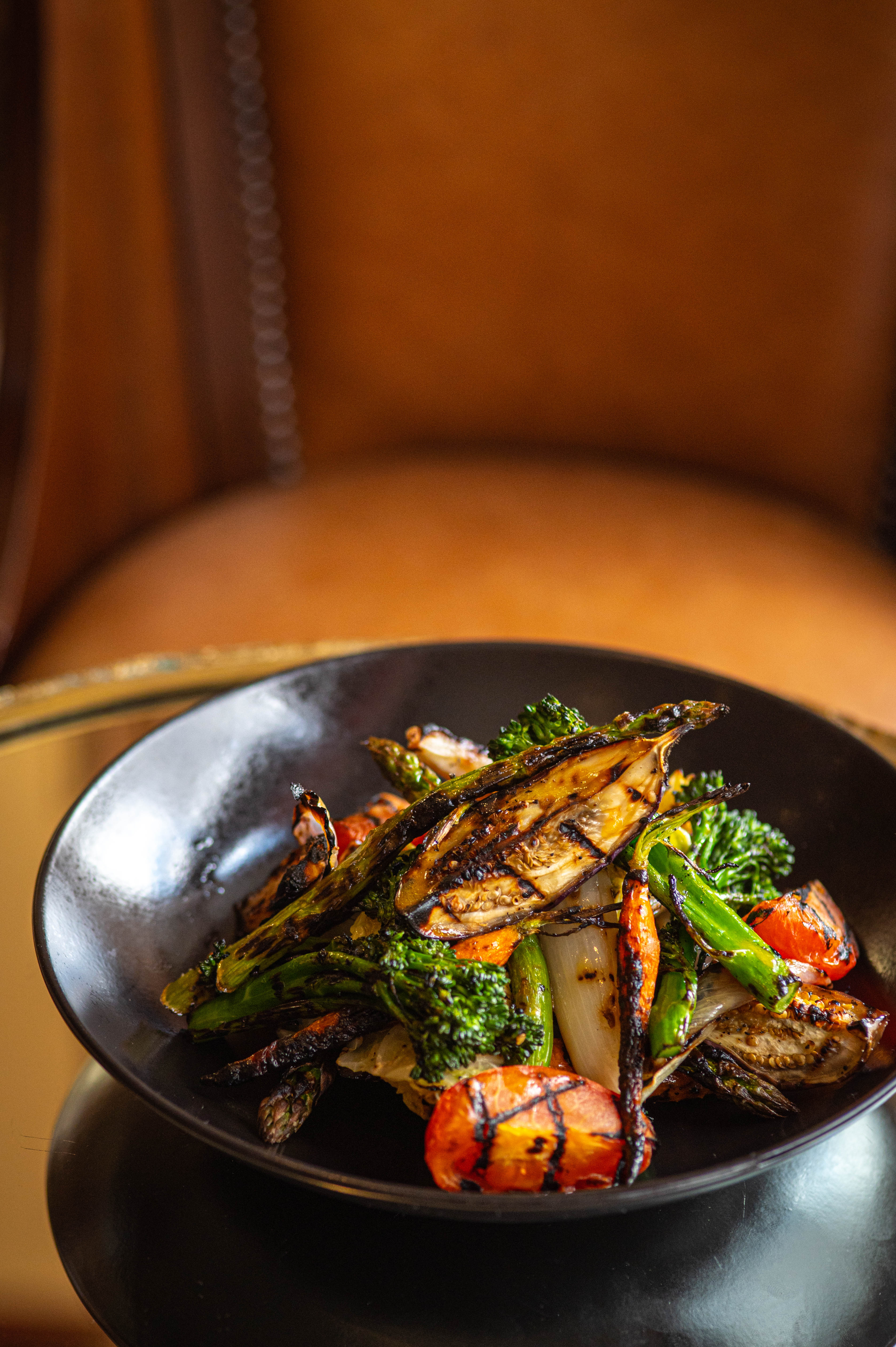 Grilled vegetable dish at The English Grill, enhancing event catering experience.