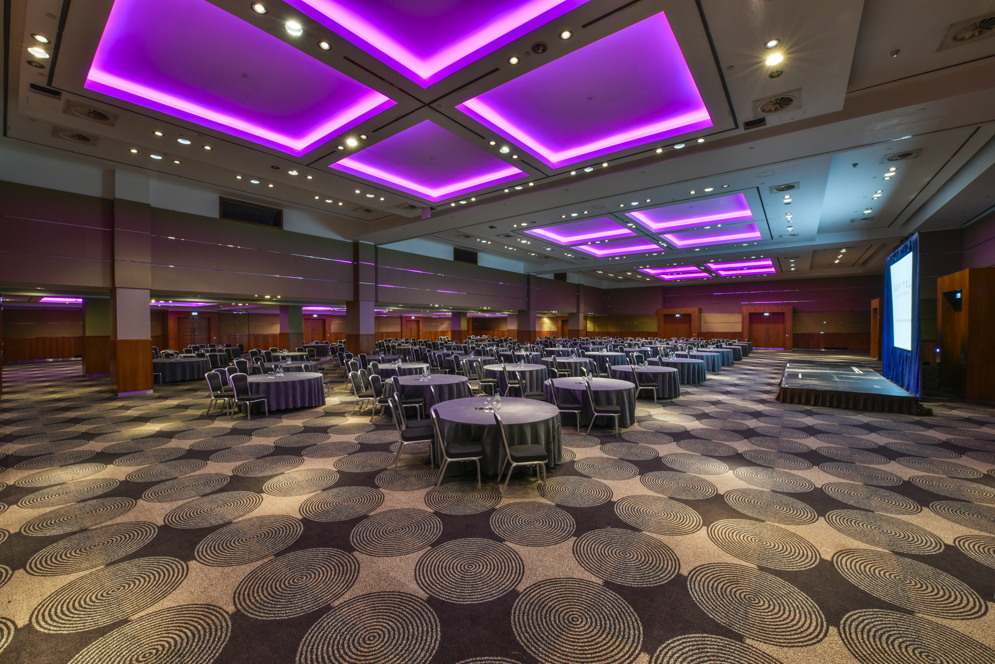 Arora Ballroom at Sofitel London Heathrow, spacious venue for banquets and conferences.