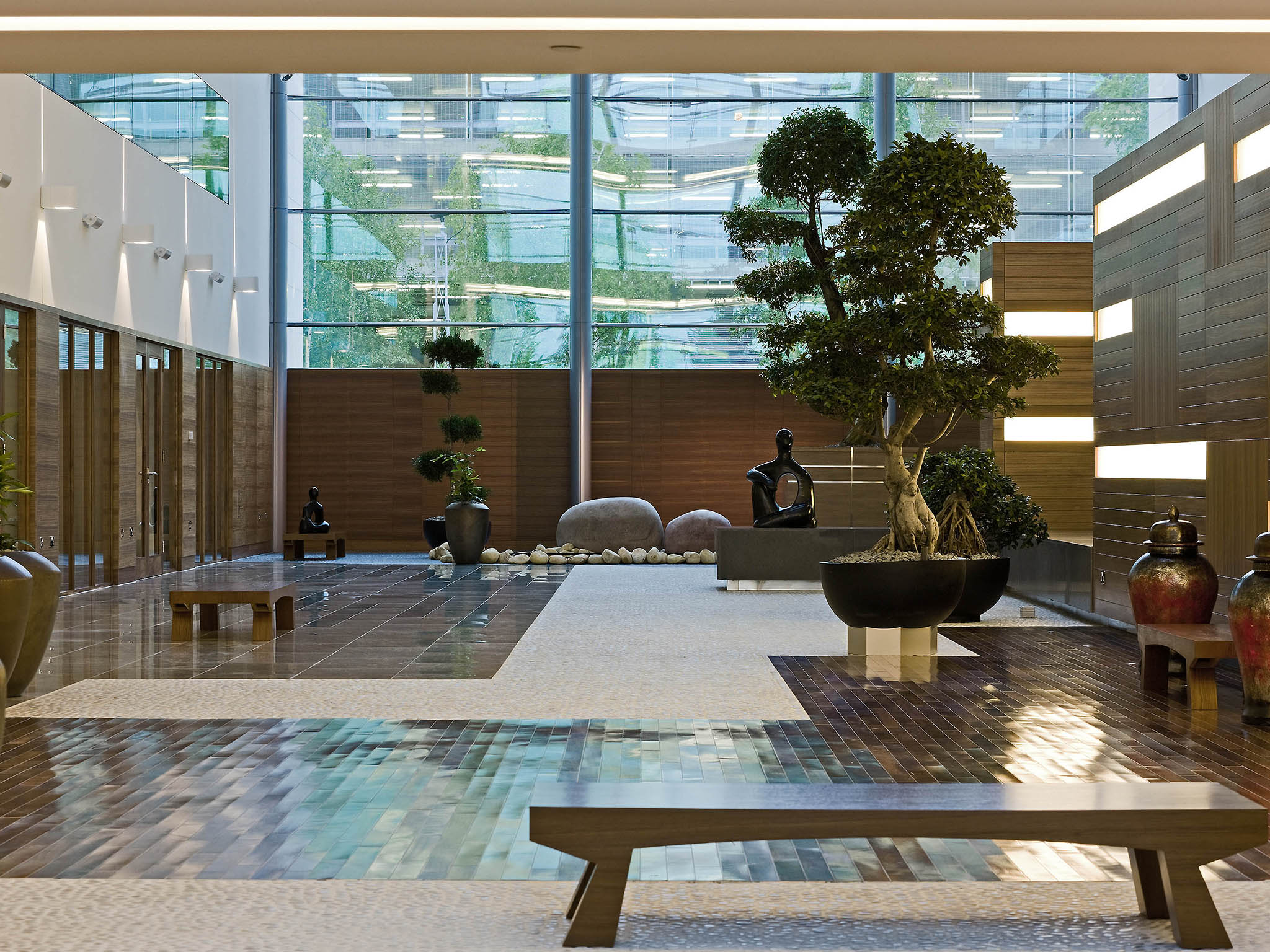 Arora Theatre lobby at Sofitel London Heathrow, ideal for meetings and events.