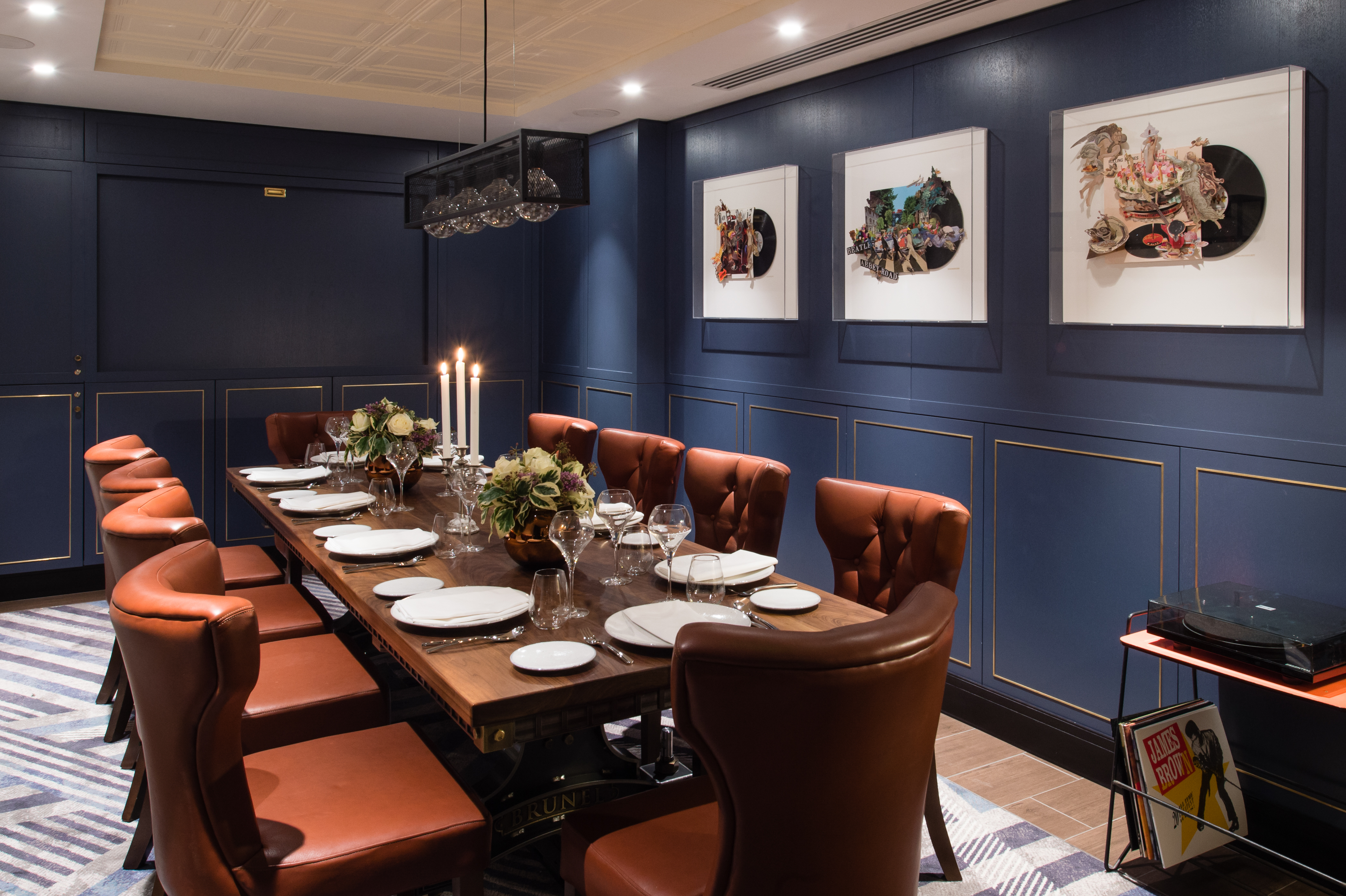 Elegant private dining room at Vintry and Mercer Hotel, ideal for exclusive events.