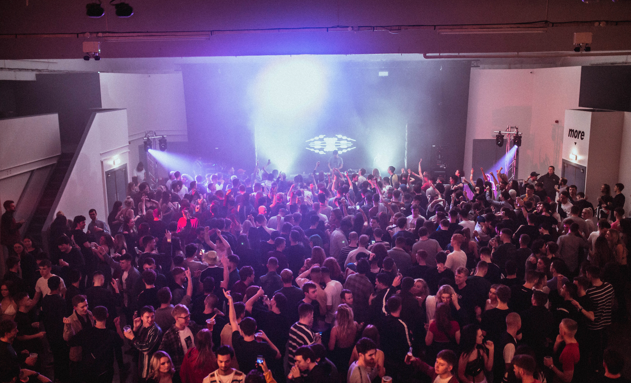 Vibrant crowd at Hinterlands Event Hall, ideal for concerts and dance parties.