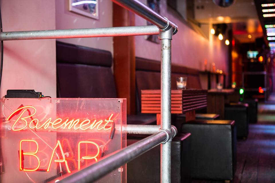 Stylish basement bar in Trafik, ideal for cocktail receptions and networking events.