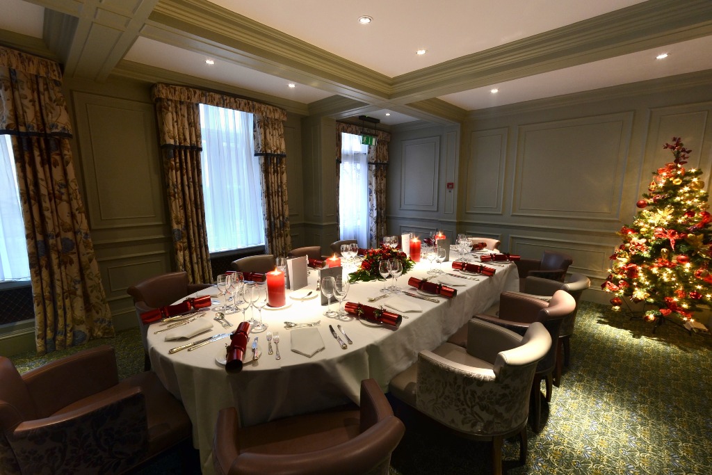 Elegant dining room in The Stafford London, perfect for holiday parties and corporate events.