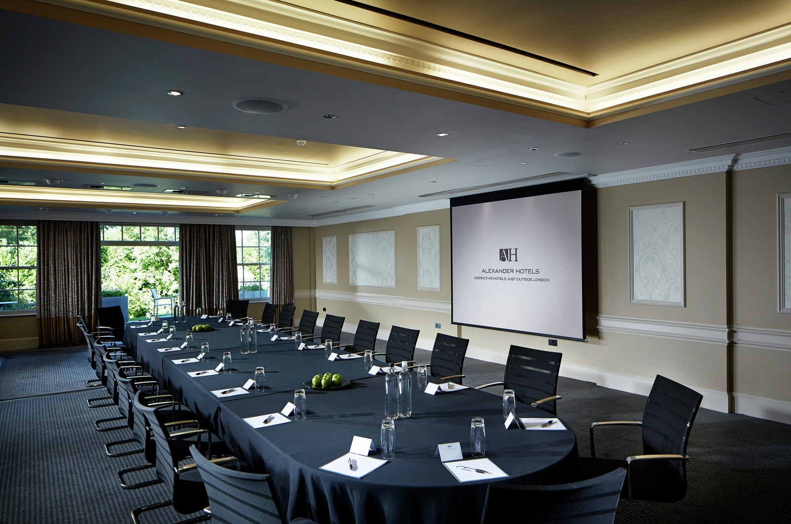 The Shelley Suite meeting room at Alexander House Hotel, ideal for corporate events.