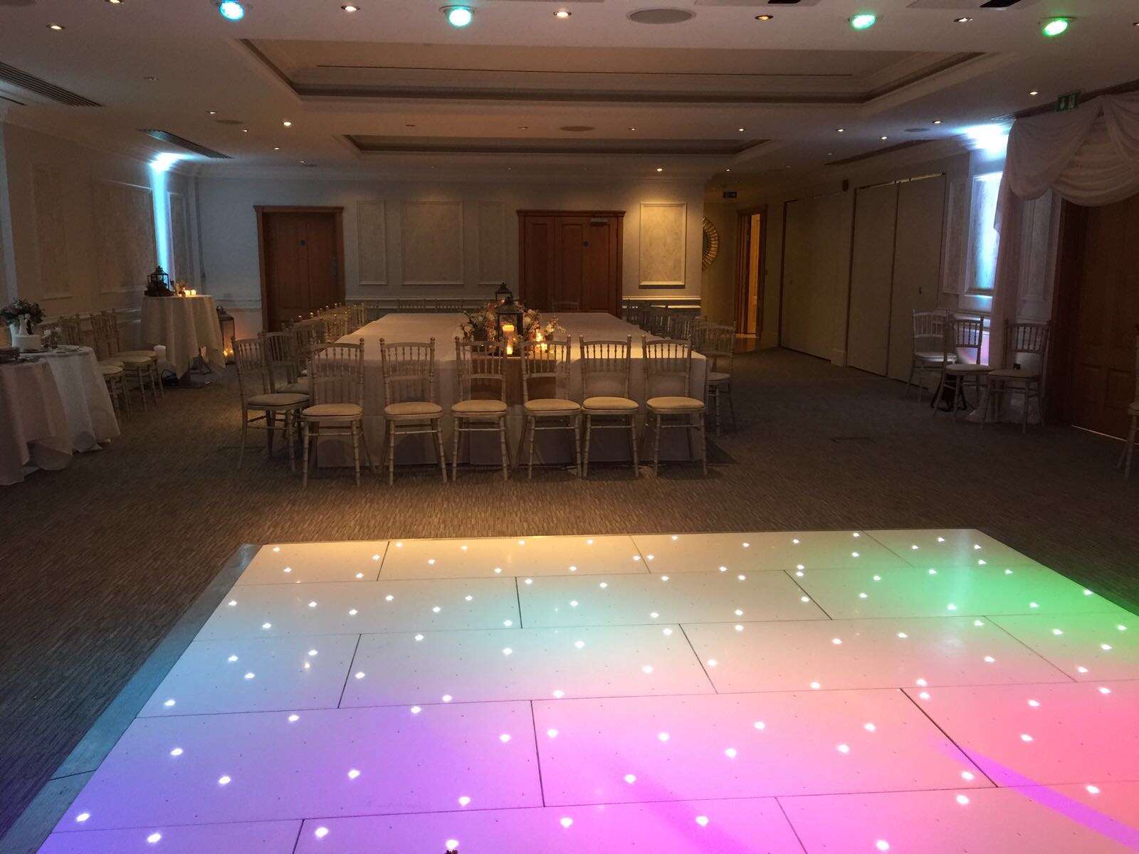The Shelley Suite at Alexander House Hotel, featuring a stylish dance floor for events.