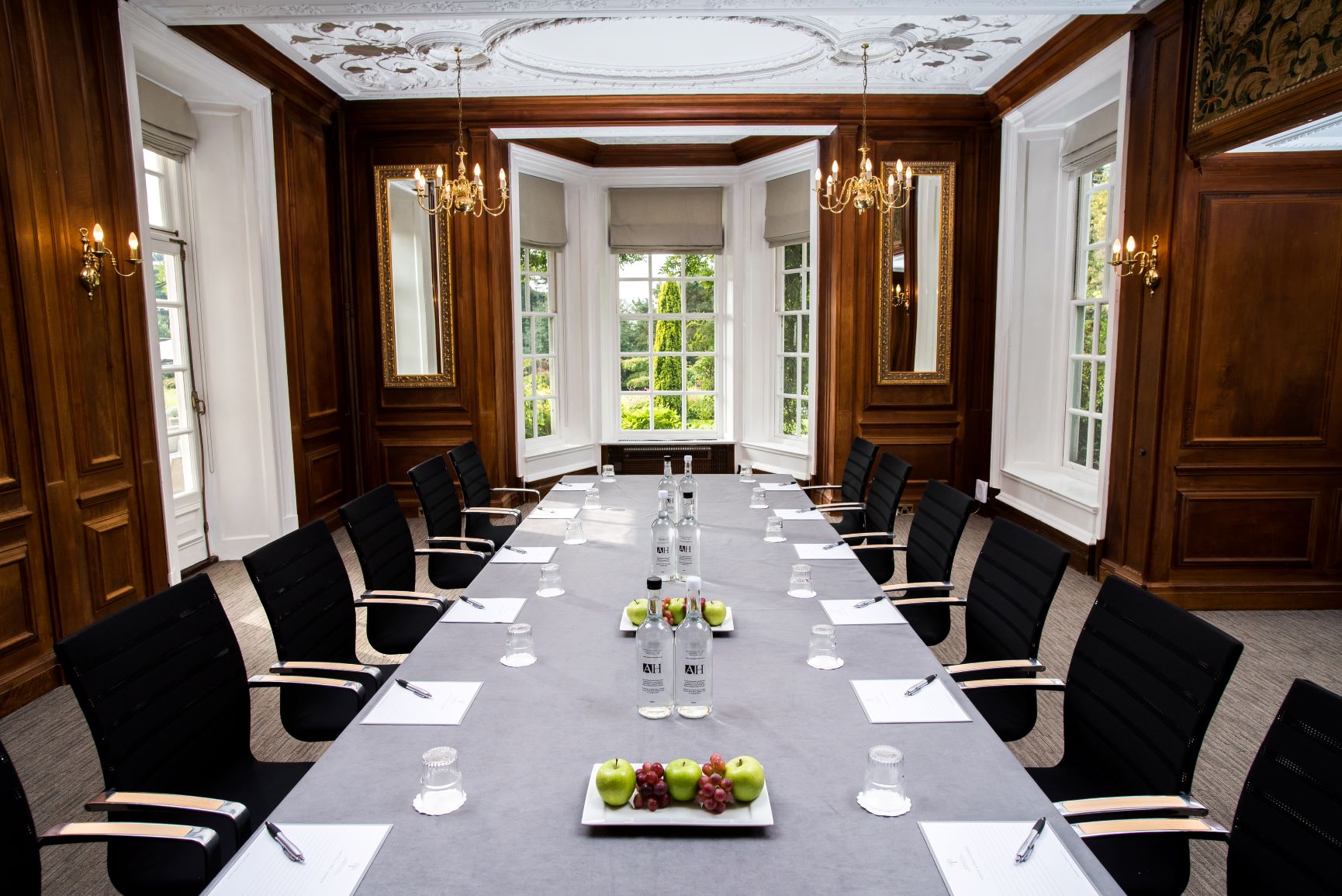 Sophisticated meeting room at Barnett Hill Hotel, perfect for corporate events.