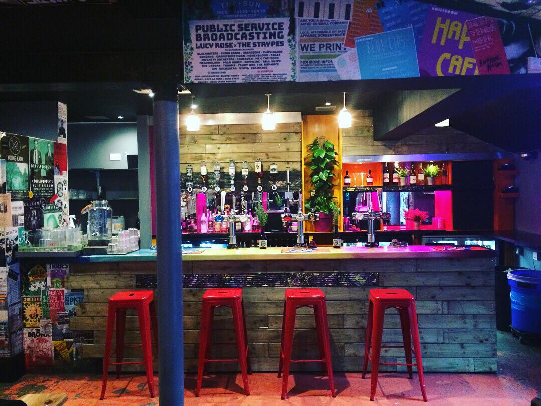 Vibrant bar area in The Boileroom, perfect for networking and casual gatherings.