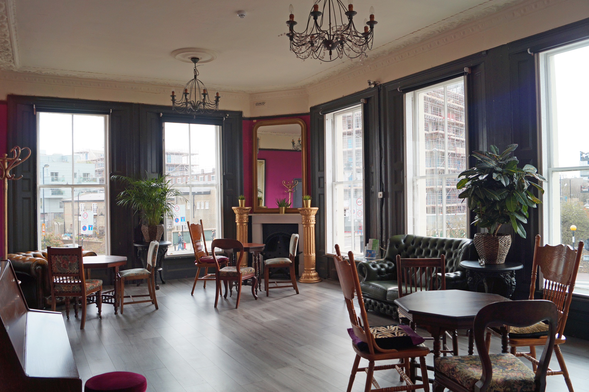 Marie Lloyd Room at Rosemary Branch Theatre, stylish event space with natural light.