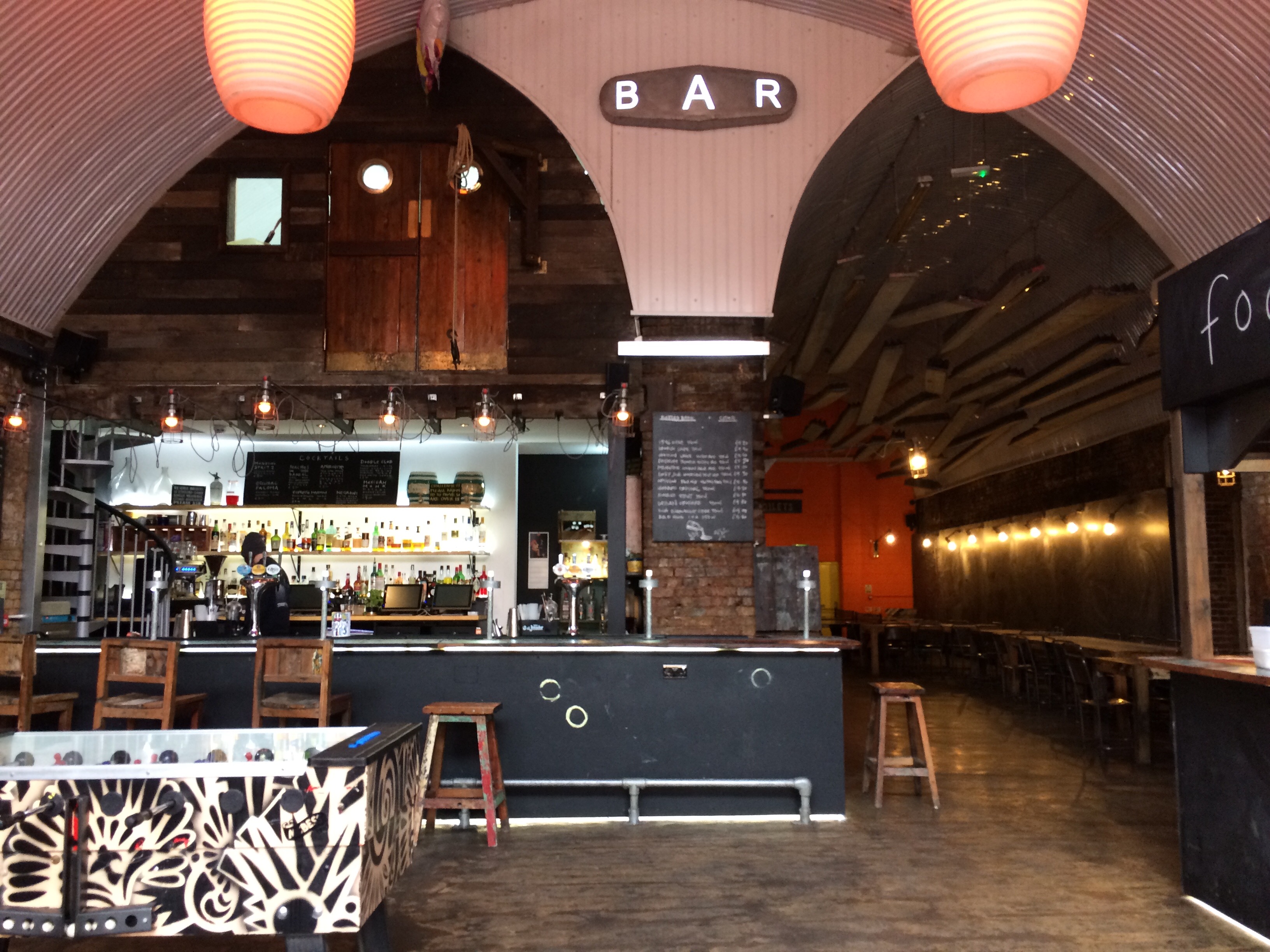 Stylish bar at The Doodle Bar Bermondsey, ideal for networking events and gatherings.