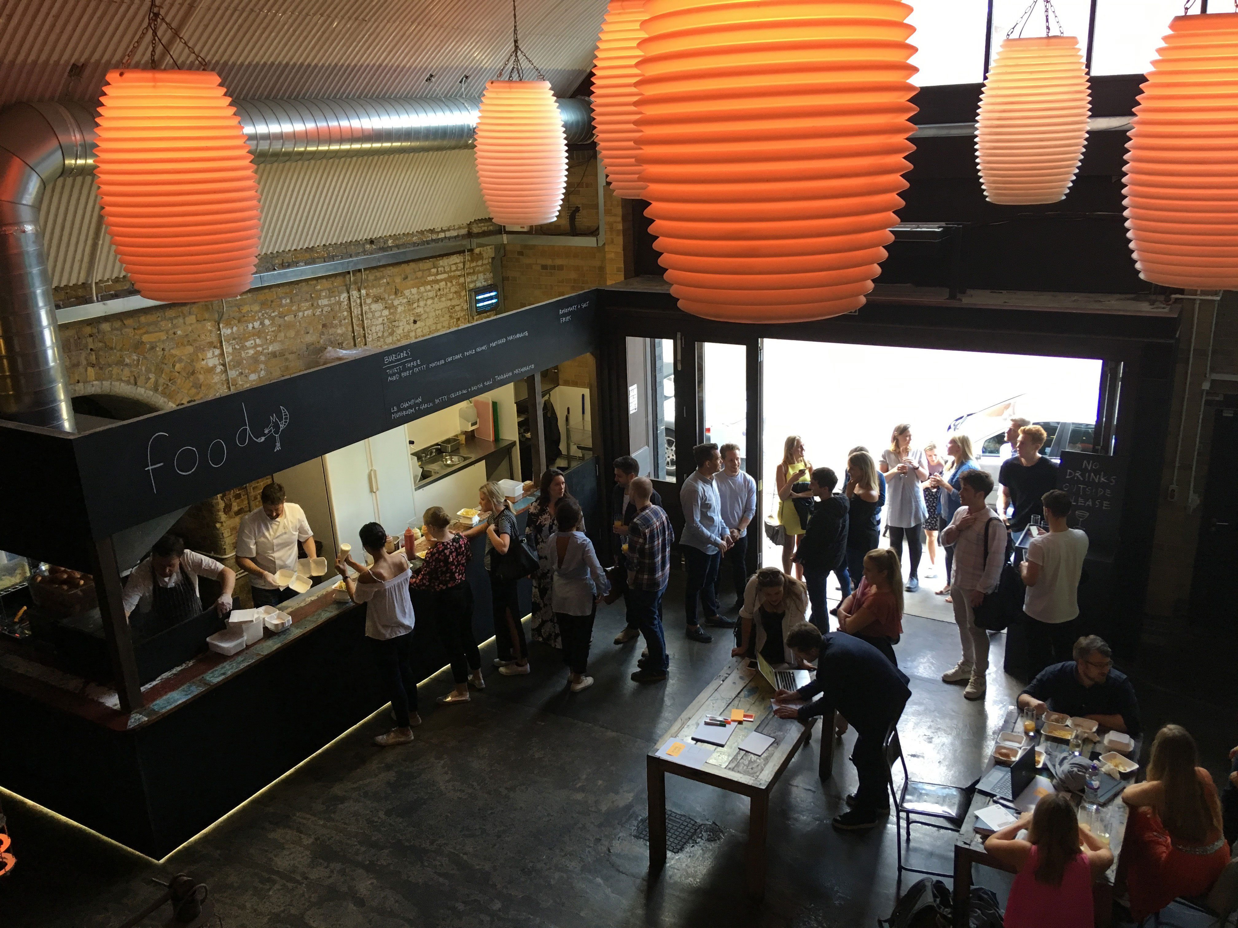 Vibrant Doodle Bar in Bermondsey, ideal for networking and creative events.