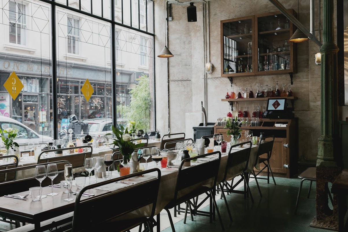 Stylish Bitters Bar in Canova Hall, perfect for corporate events and intimate gatherings.