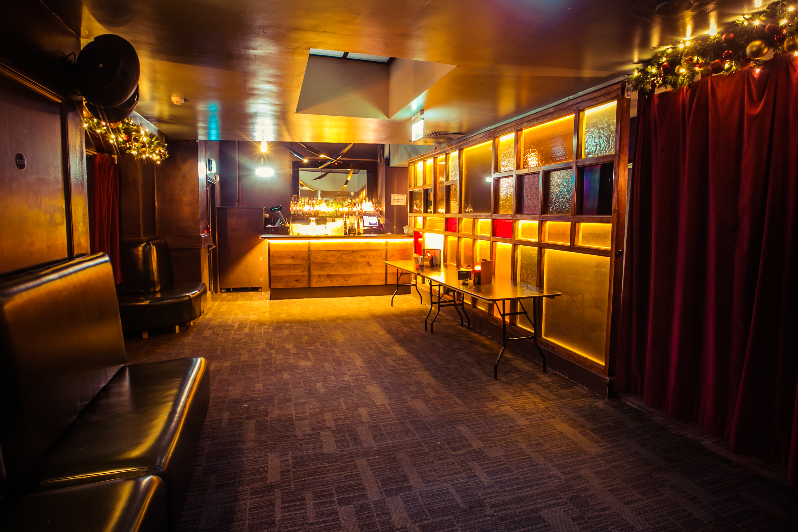 Stylish event space at The Party Bar, ideal for cocktail receptions and private parties.