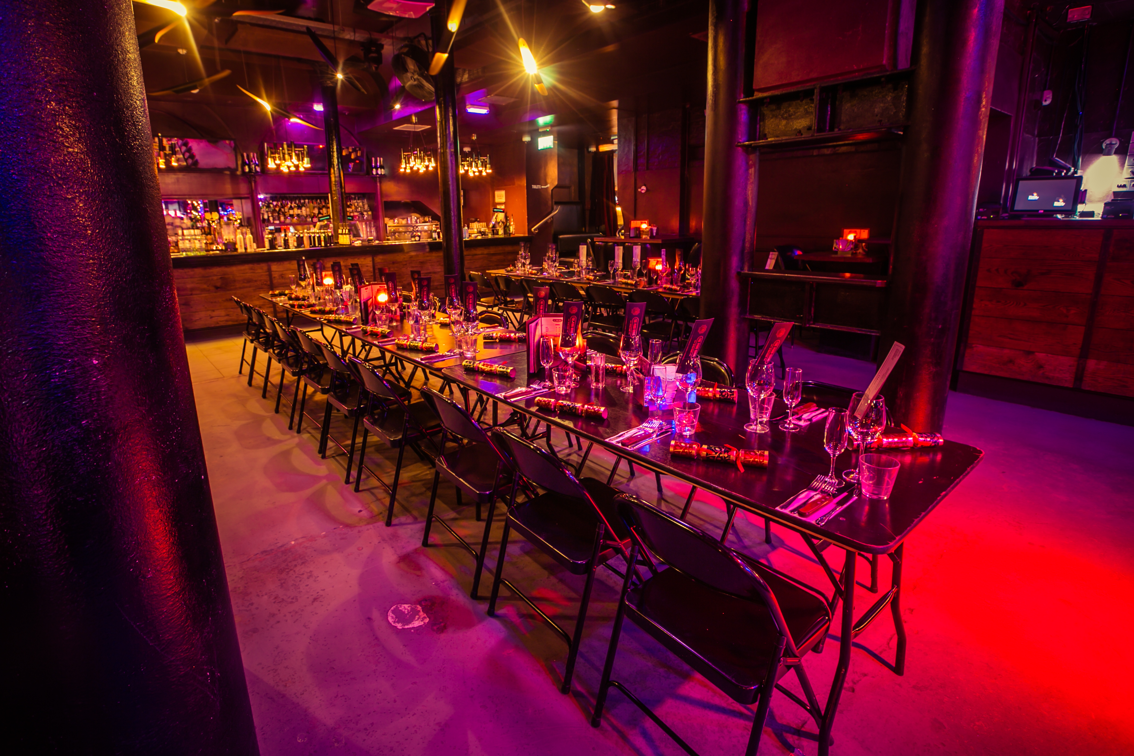 Stylish event space at The Piano Works Farringdon for corporate gatherings and private parties.