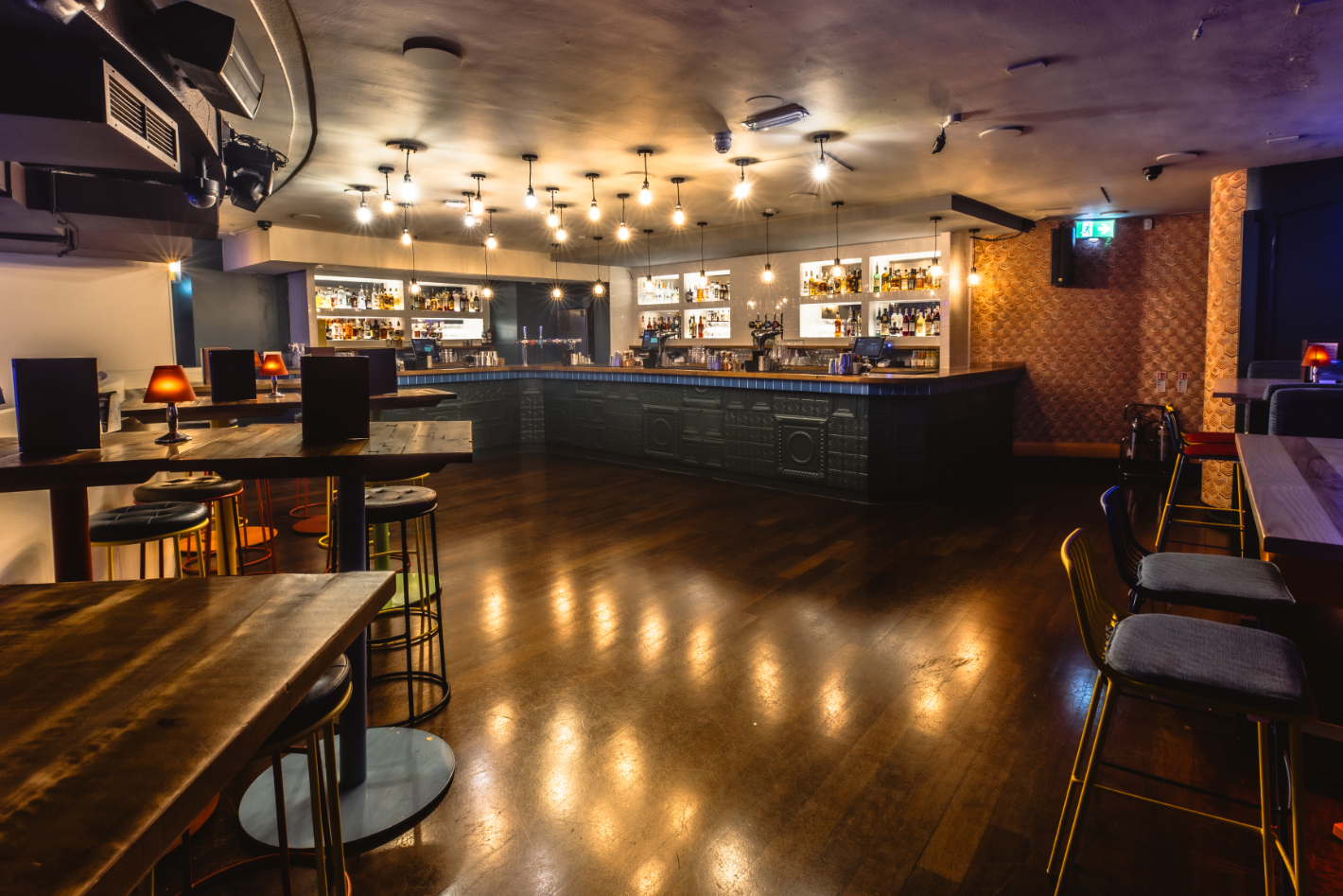 Stylish event space at The Piano Works West End, perfect for networking and gatherings.