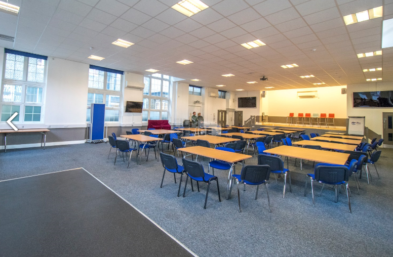 Main Hall in Professional Development Centre, versatile event space for workshops and meetings.
