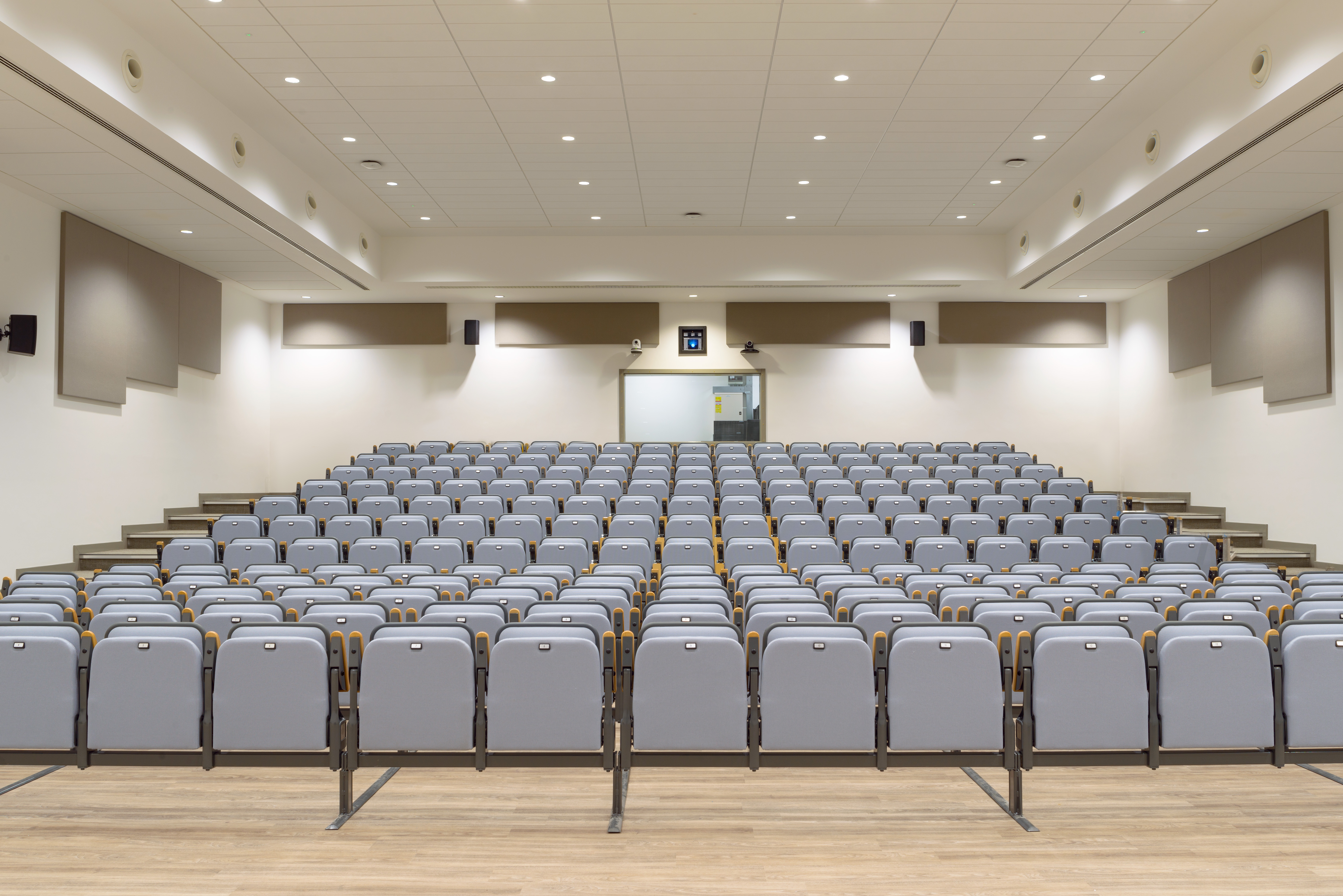 Petersfield Lecture Theatre: spacious auditorium with tiered seating for conferences and presentations.