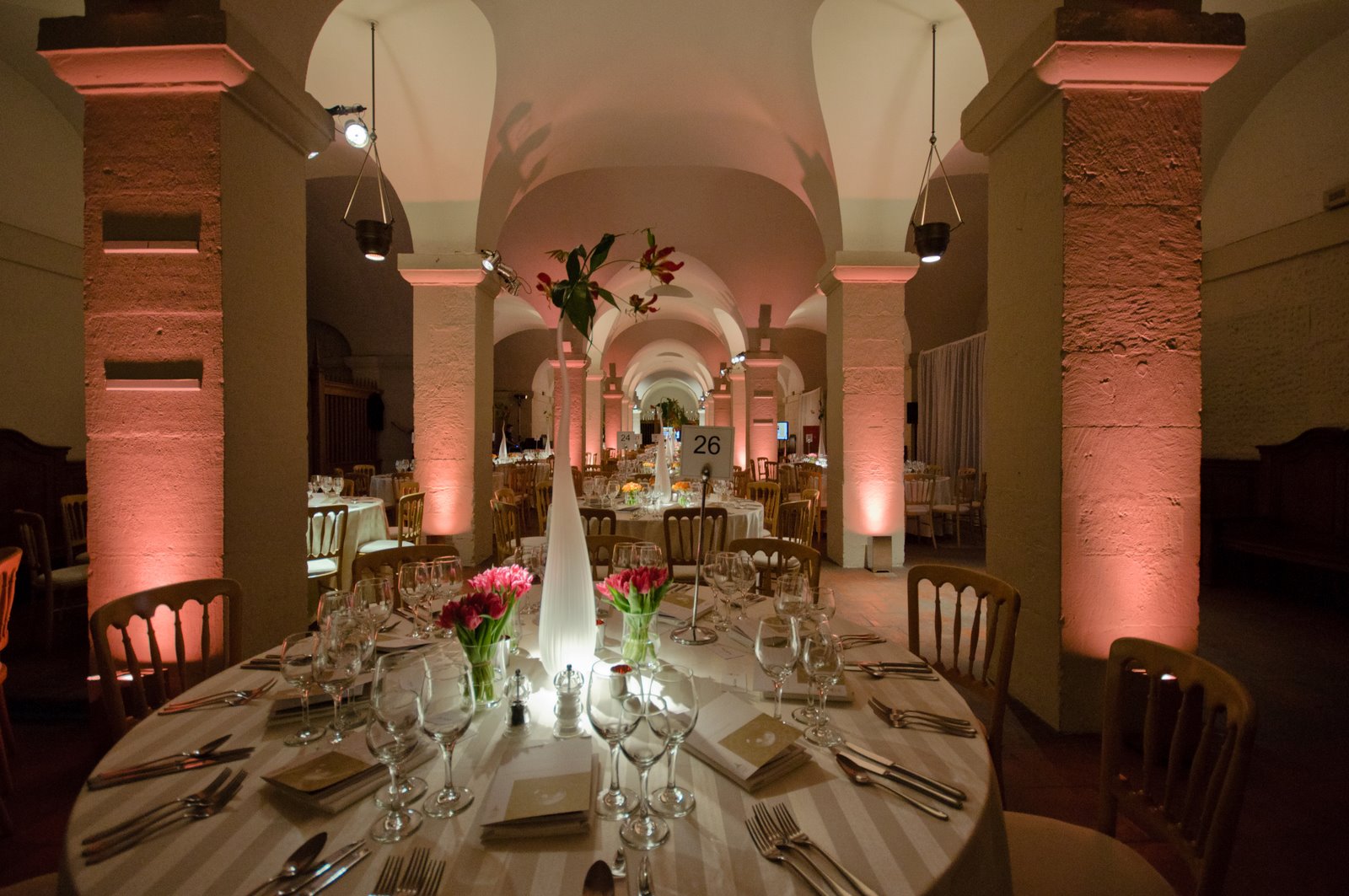 Elegant dining space in St. Paul's Cathedral, perfect for corporate events and weddings.