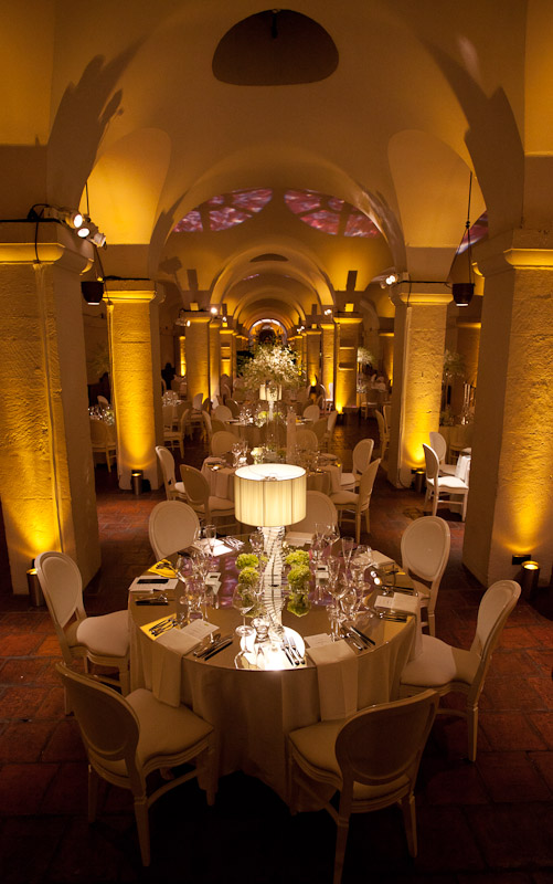Elegant event space in St. Paul's Cathedral with fine dining setup for weddings and corporate events.
