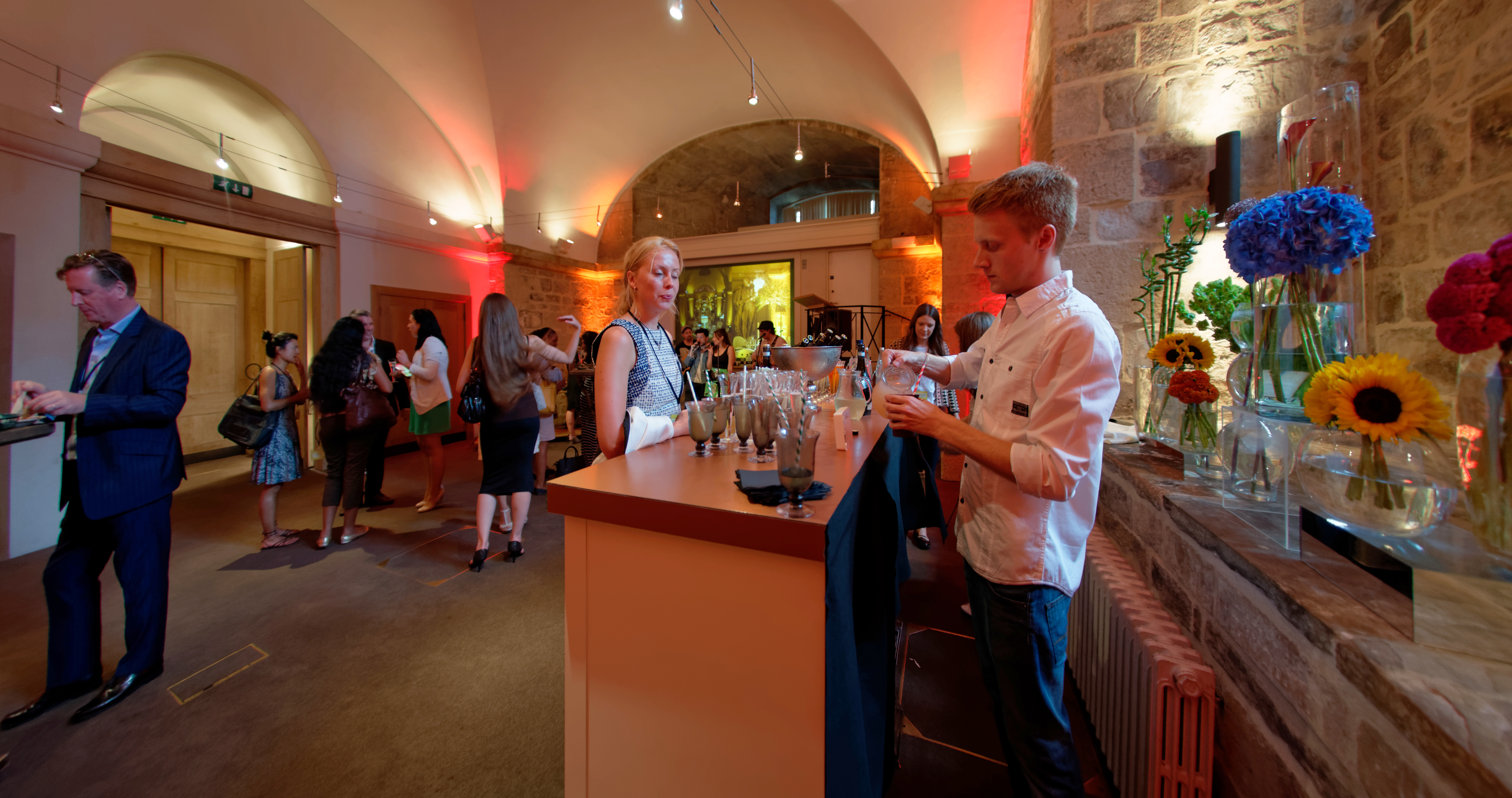 Networking event in Wren Suite, St. Paul's Cathedral with elegant decor and warm lighting.