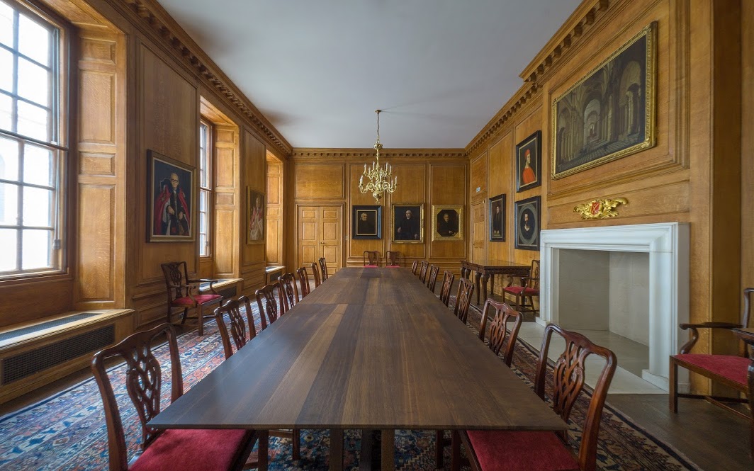 St. Paul's Cathedral Chapter Rooms: elegant meeting space with wooden table and chandelier.