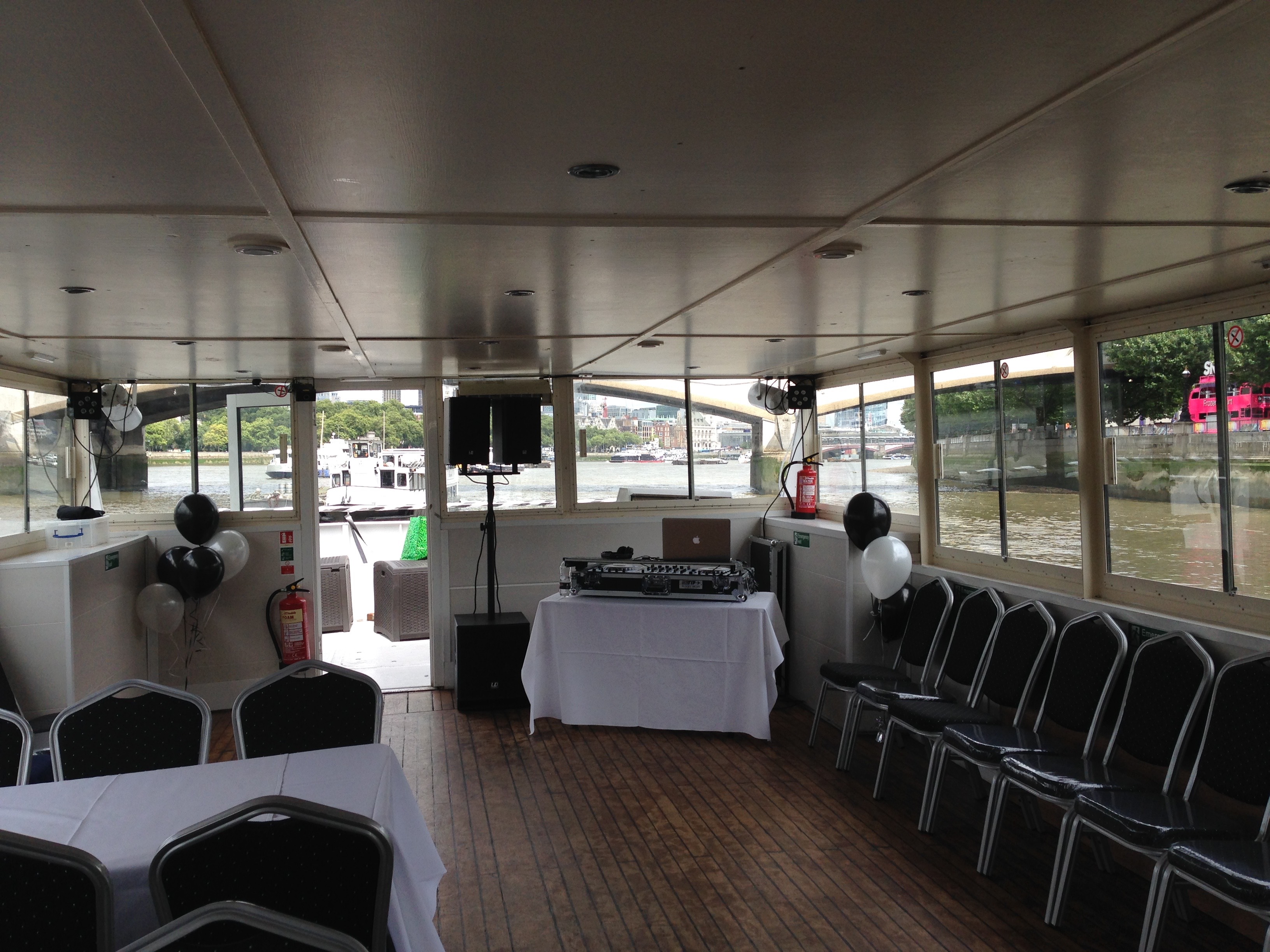 Versatile boat venue with scenic views for intimate gatherings and corporate events.