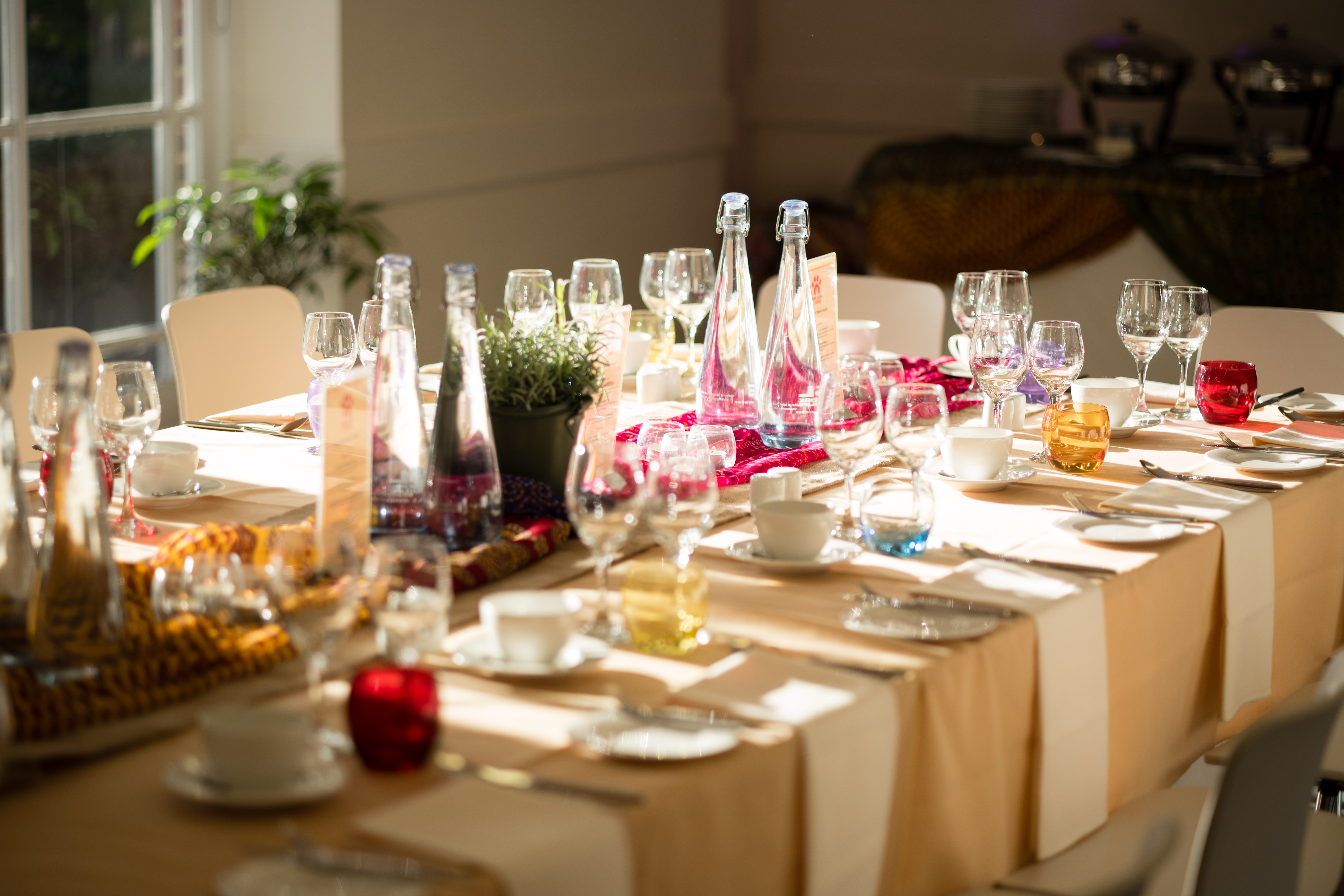 Elegant event table in Garden Room, ZSL London Zoo, perfect for celebrations and gatherings.