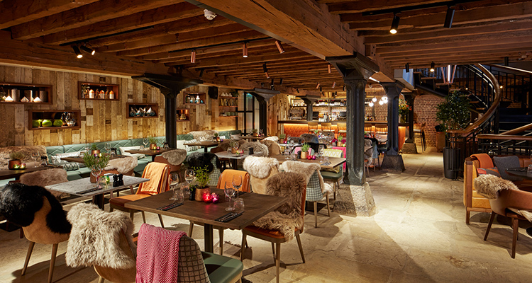 Cozy rustic venue with warm wood accents for intimate gatherings and casual meetings.