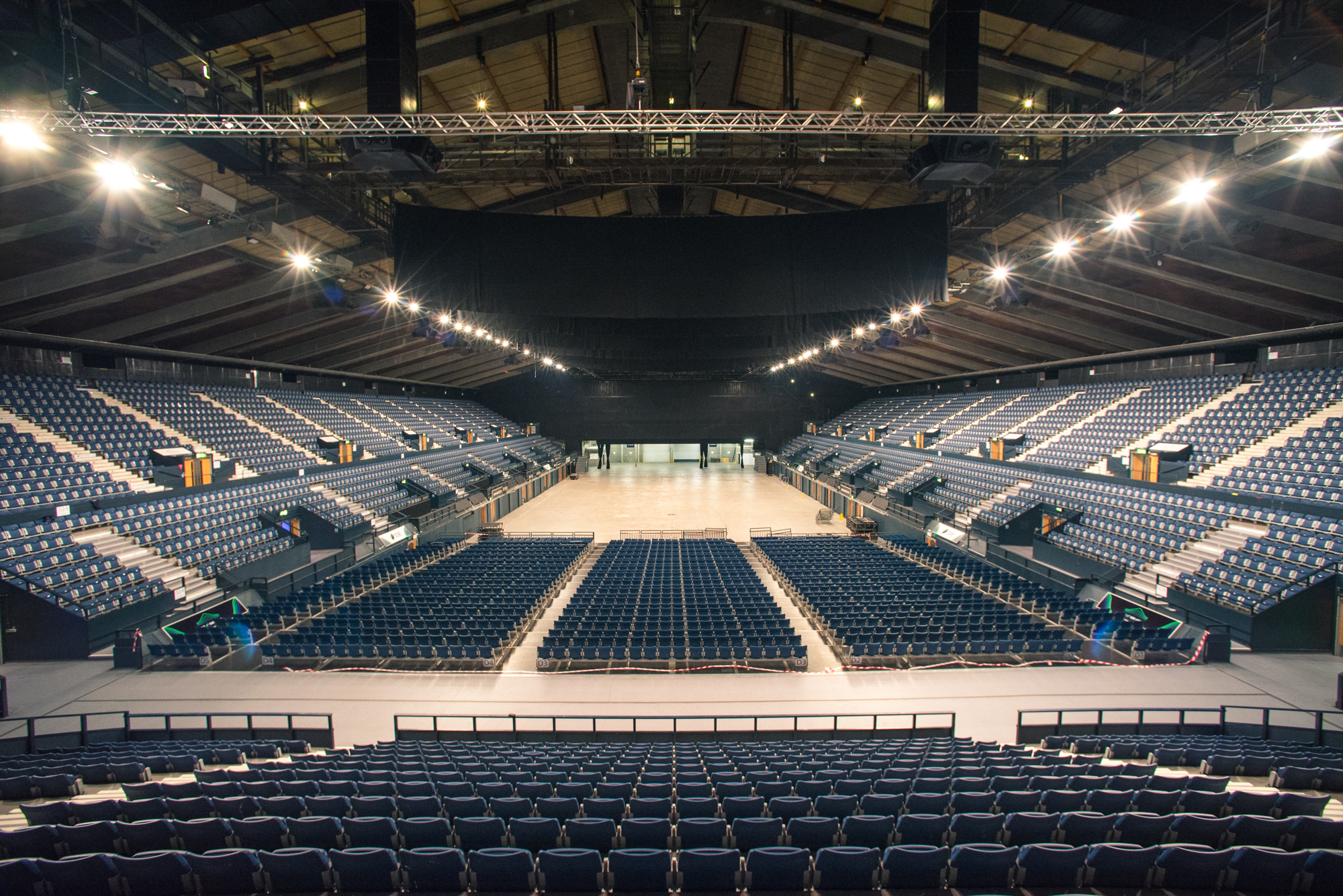 OVO Arena Wembley with tiered seating, ideal for concerts and conferences.