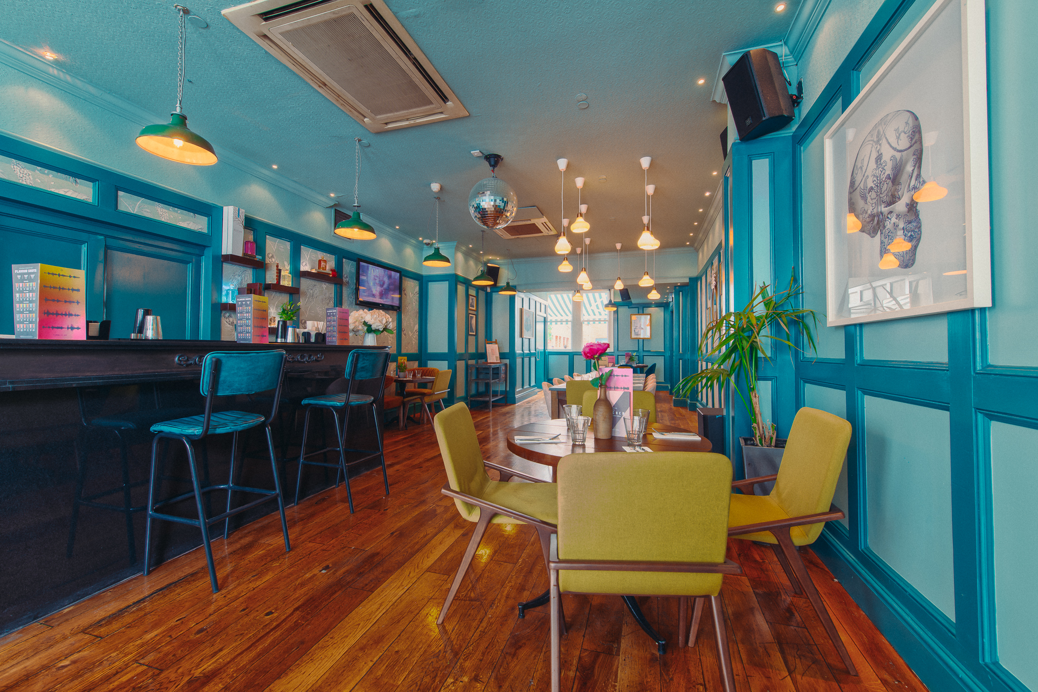 Vibrant Lounge Bar in Revolution Brighton, ideal for networking events and social functions.