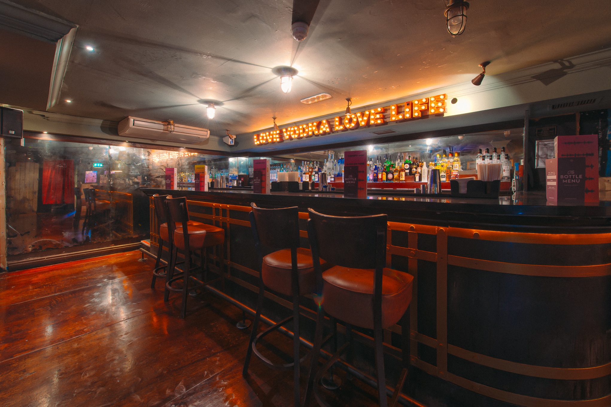 Stylish bar in Revolution Brighton, perfect for cocktail receptions and networking events.