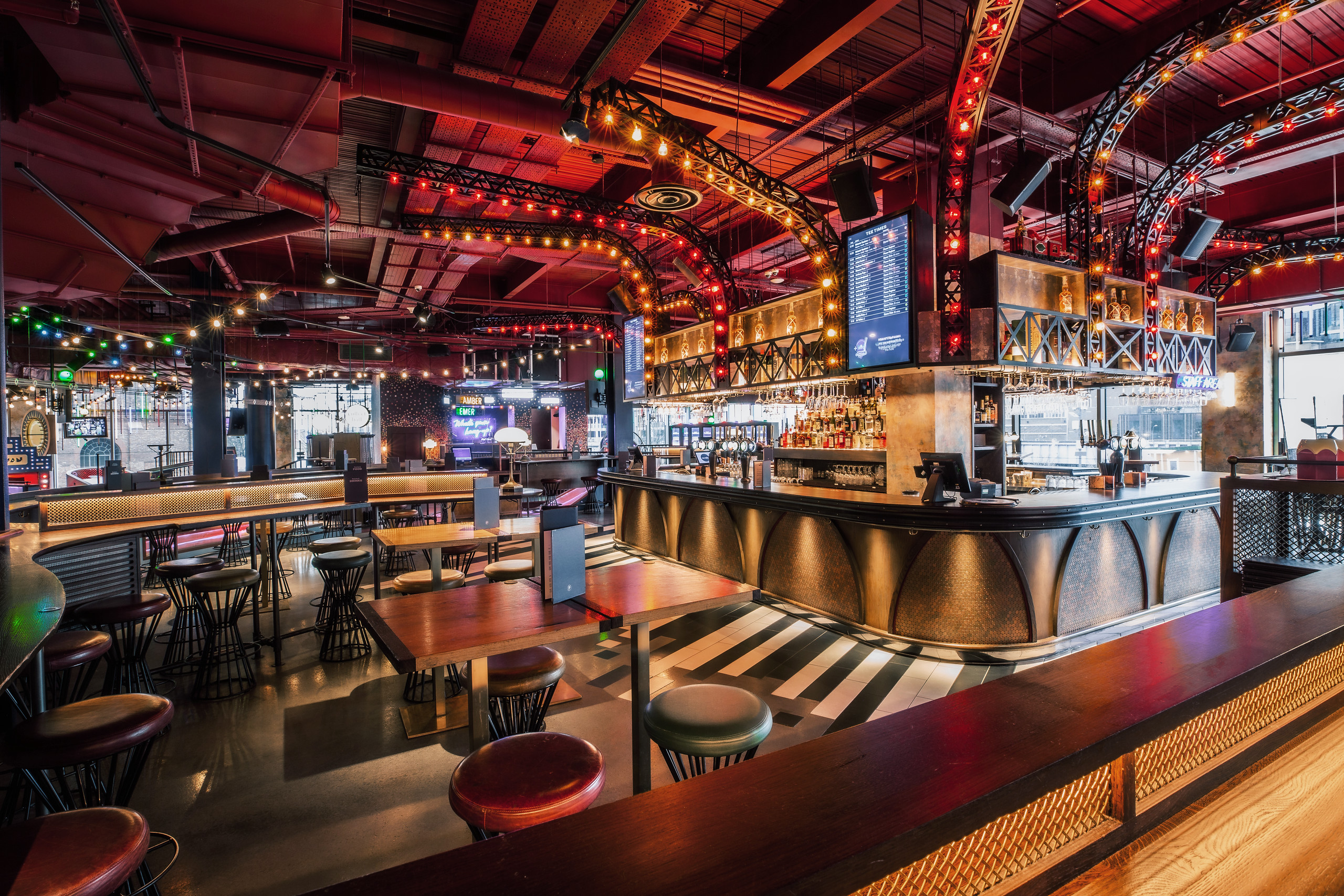 Vibrant Puttshack White City venue for casual meetings and events with modern decor.