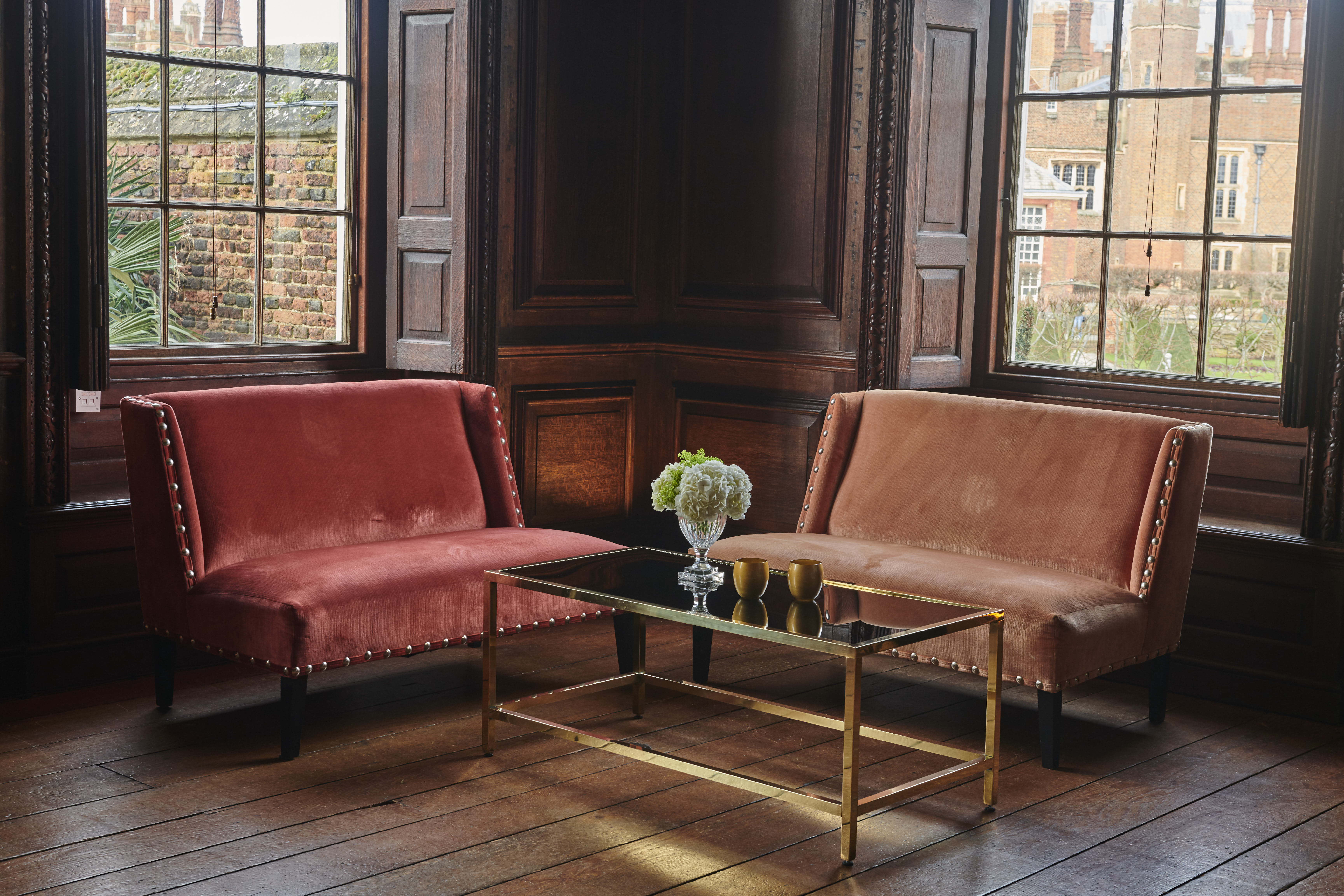 Little Banqueting House seating area with plush sofas, ideal for networking events.