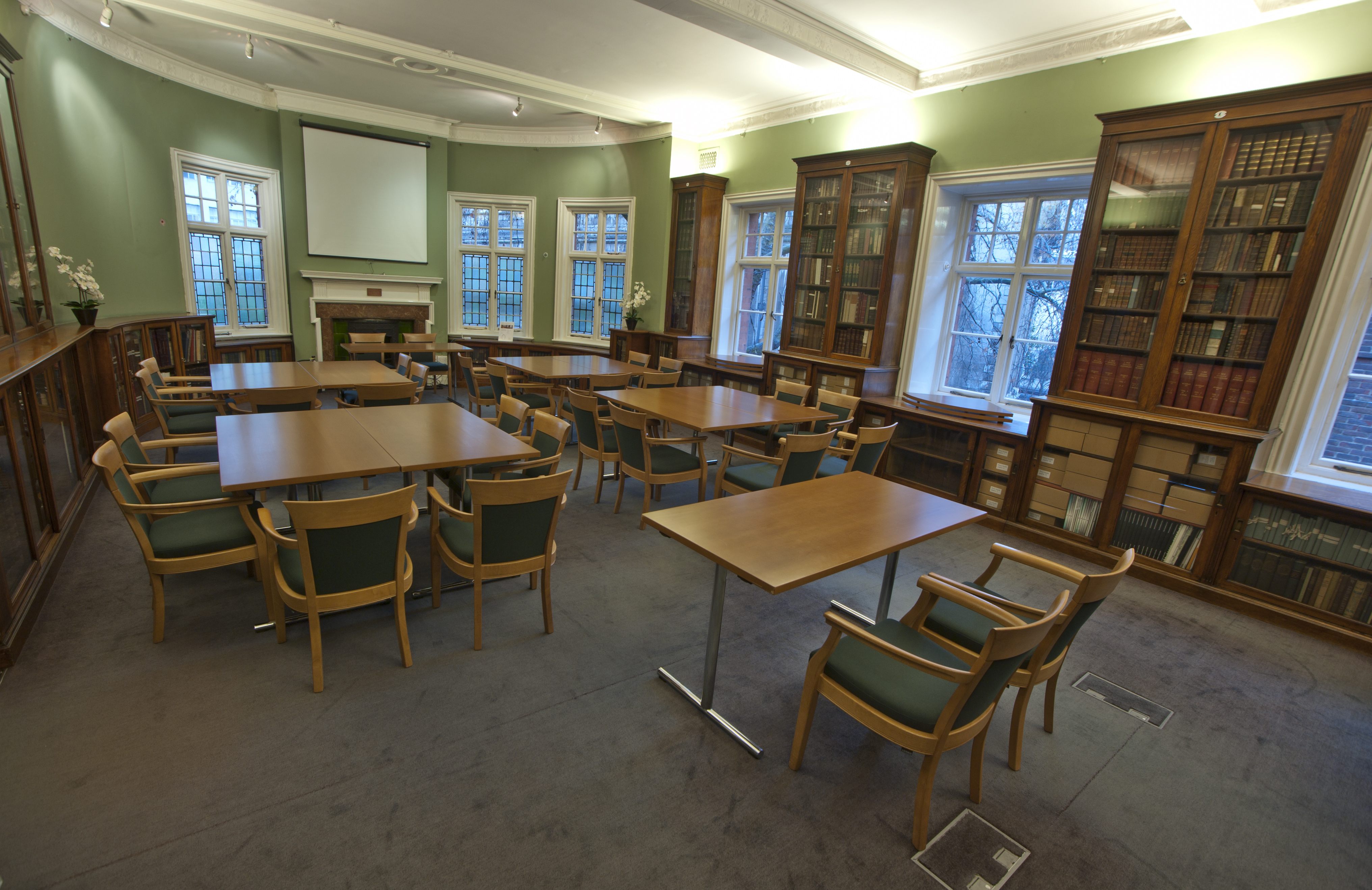 Passmore Edwards Room at St Bride Foundation, ideal for workshops and seminars.
