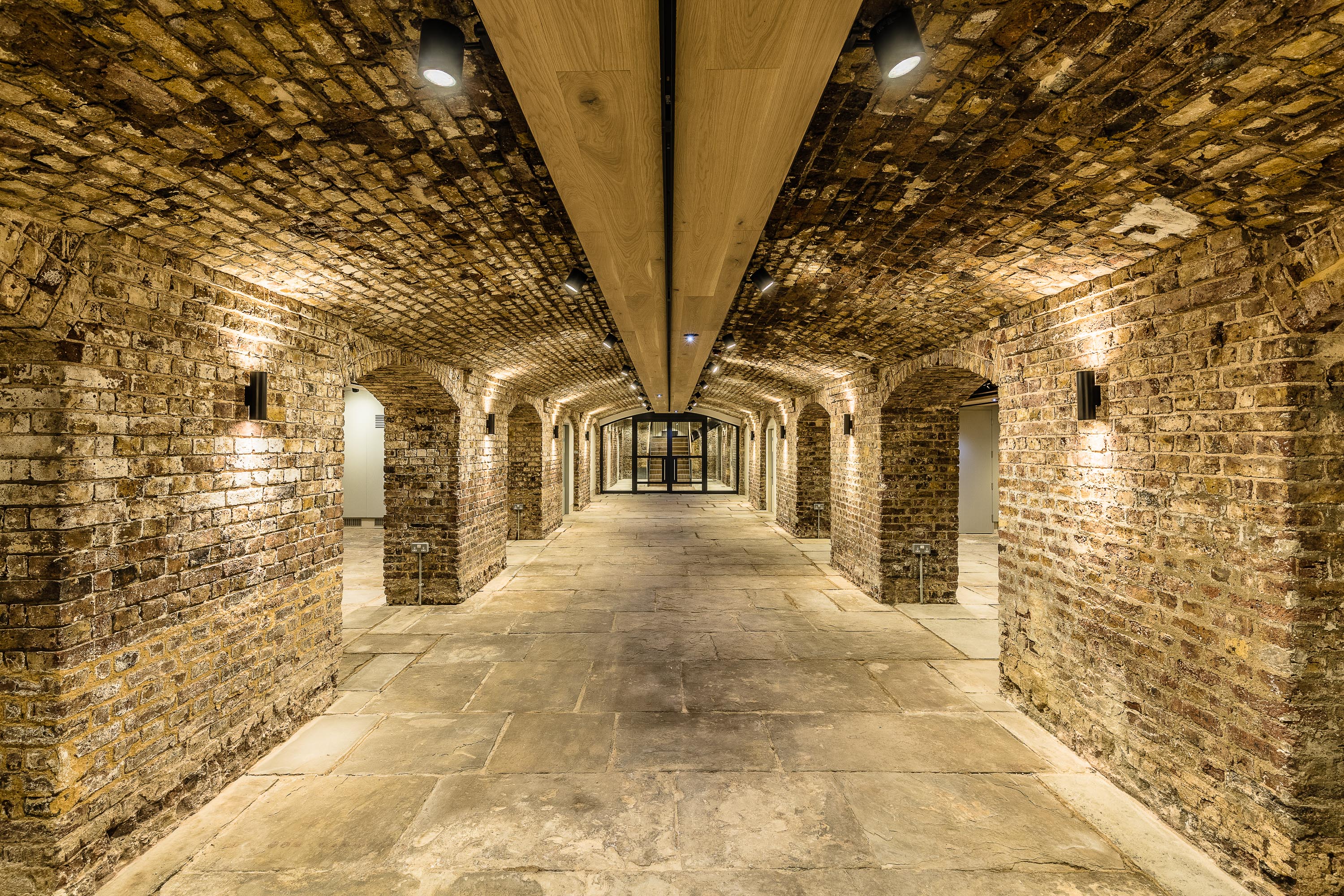London Bridge Arches in Glaziers Hall: exposed brick venue for events and gatherings.