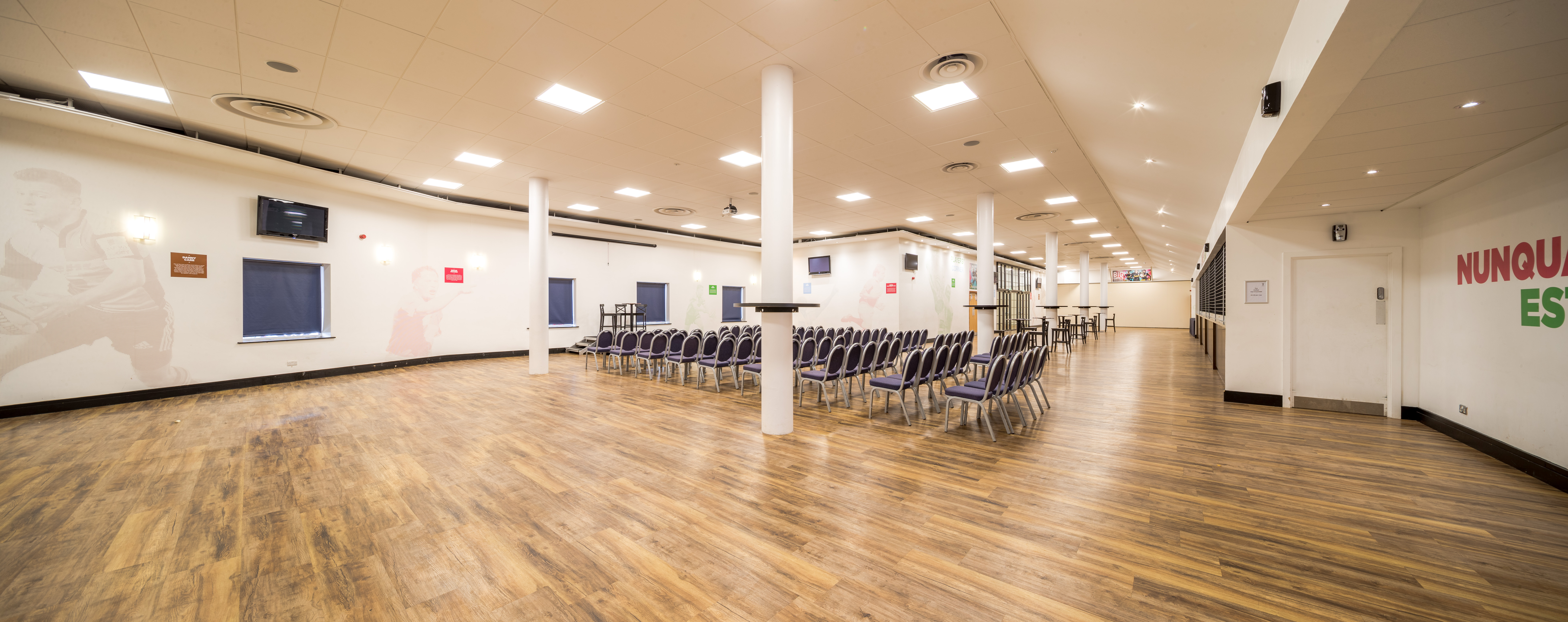 Spacious Undercroft venue at Twickenham Stoop, perfect for conferences and workshops.