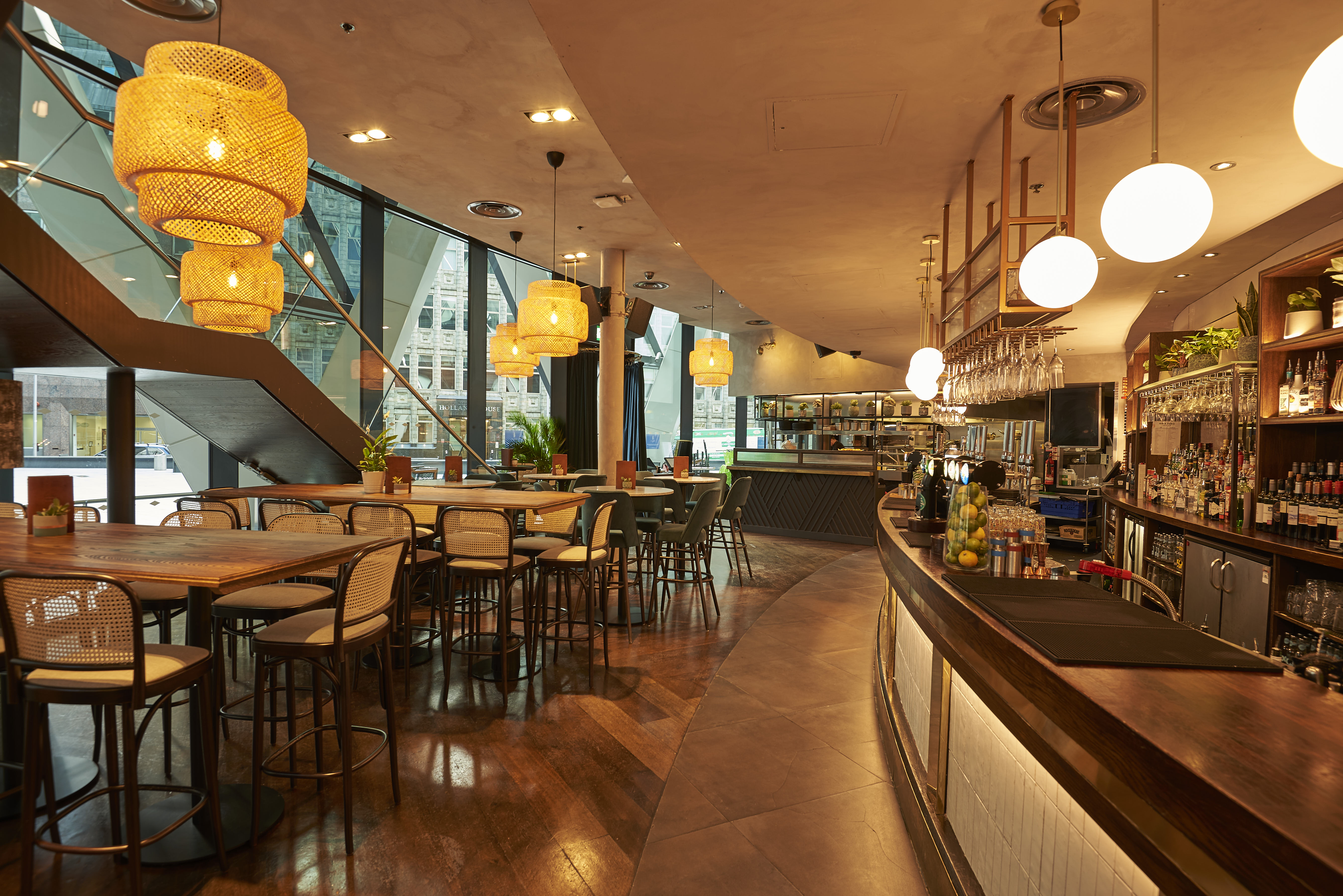Modern bar at The Sterling, ideal for corporate meetings and networking events.