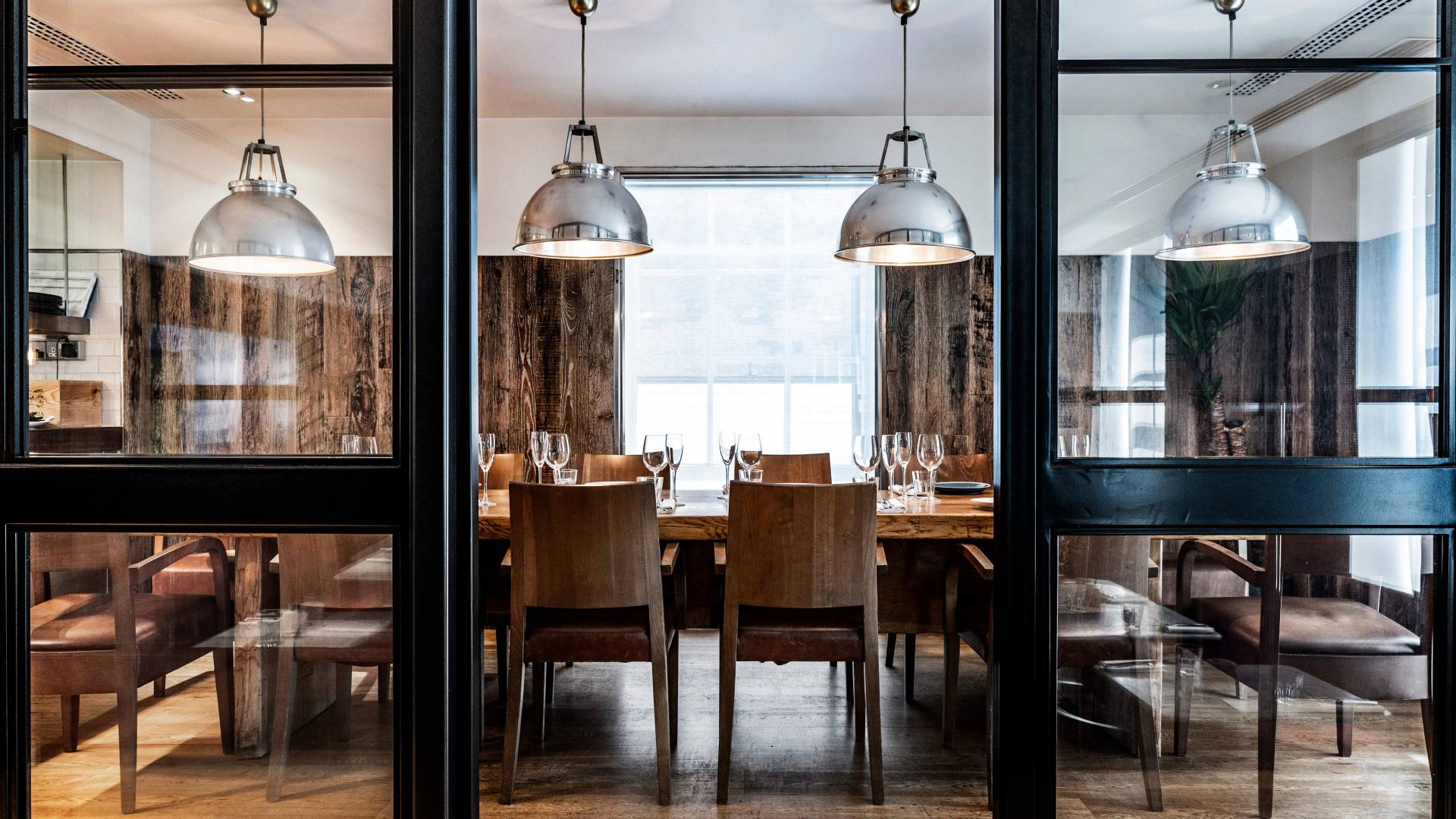 Stylish meeting space at Gordon Ramsay Bar and Grill, ideal for corporate events and private dining.