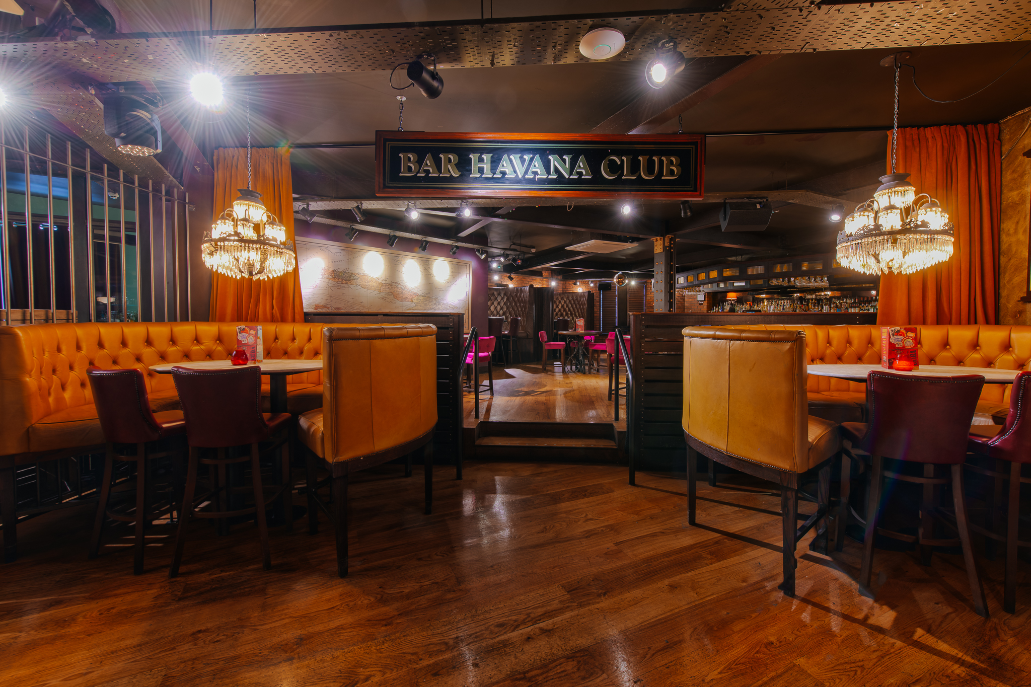 Bacardi Bar at Revolucion de Cuba Leeds, stylish venue for networking and celebrations.