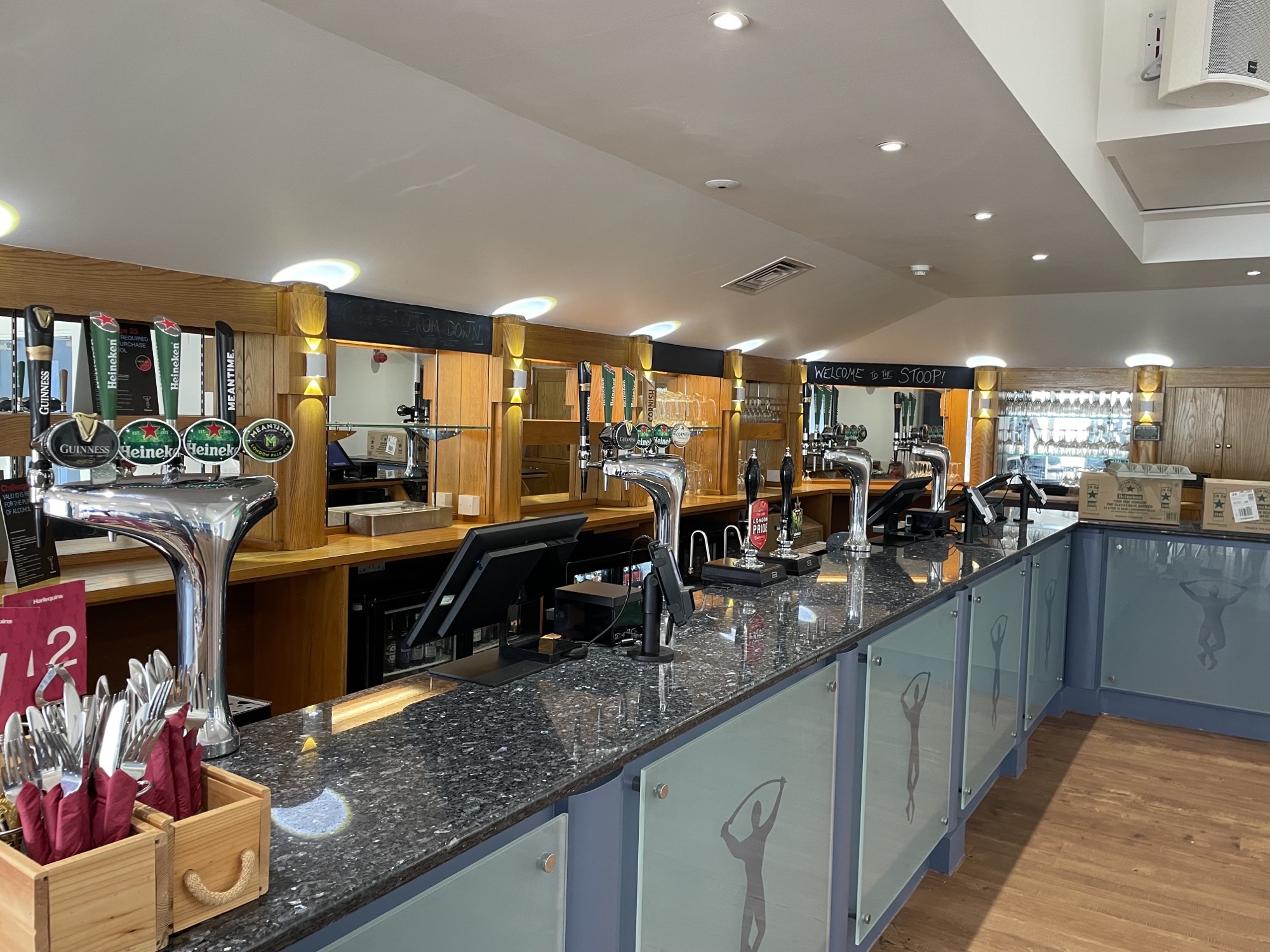 Debentures bar at Twickenham Stoop, ideal for networking events and receptions.