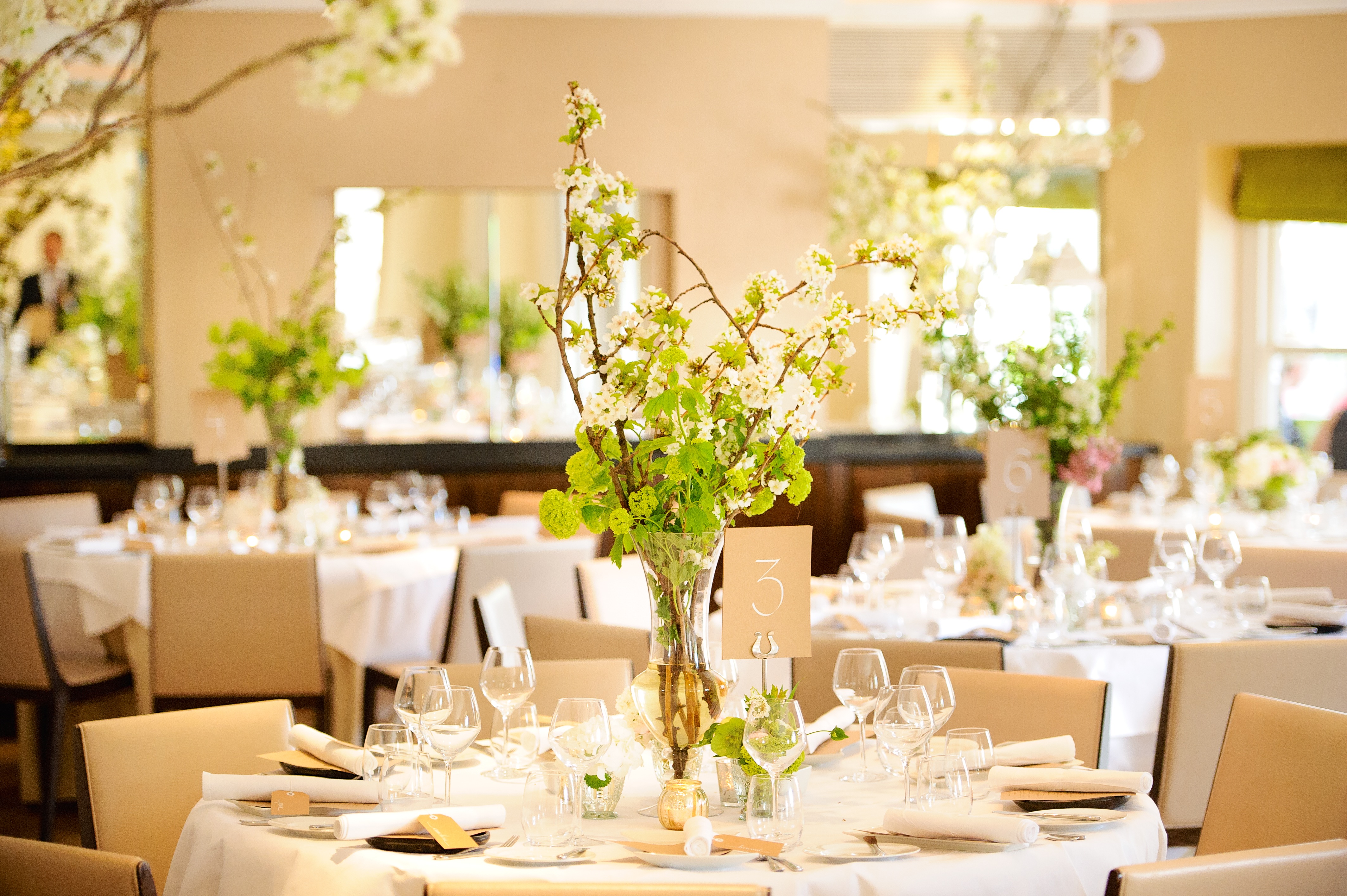 Elegant dining setup in Garden Room 1, perfect for weddings and corporate events.