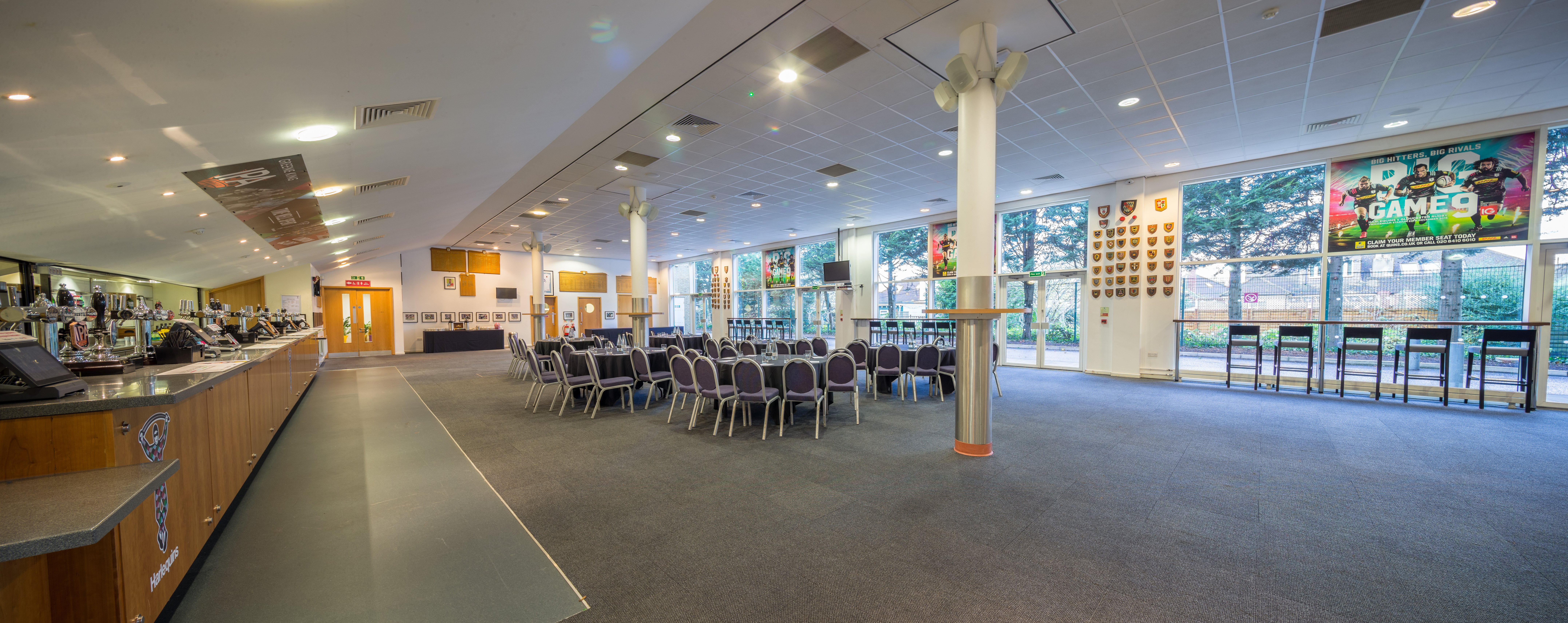 The Honours Bar at Twickenham Stoop Stadium, versatile event space for meetings and workshops.