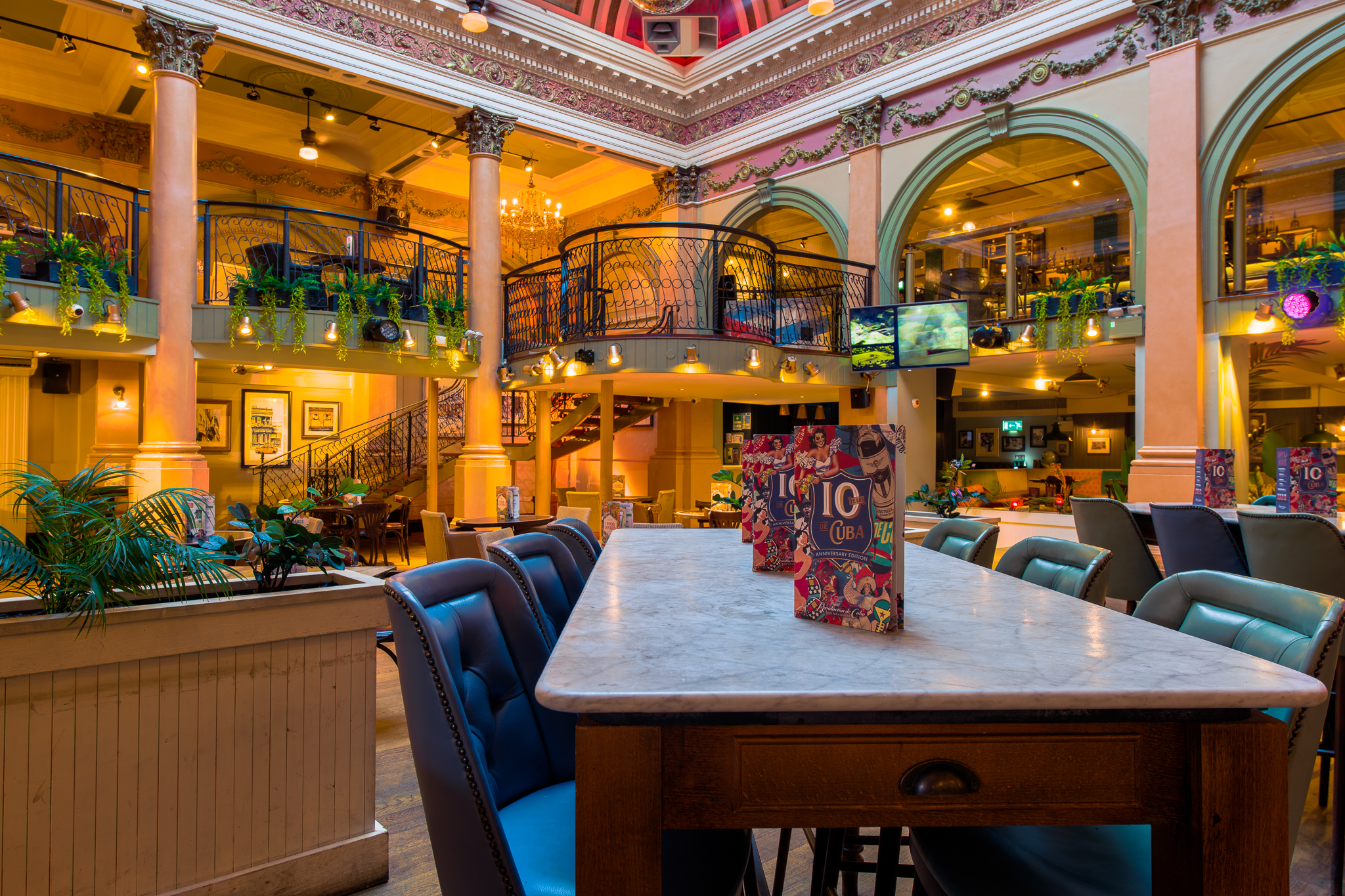Vibrant event space in Revolution De Cuba Belfast, ideal for corporate meetings and social functions.