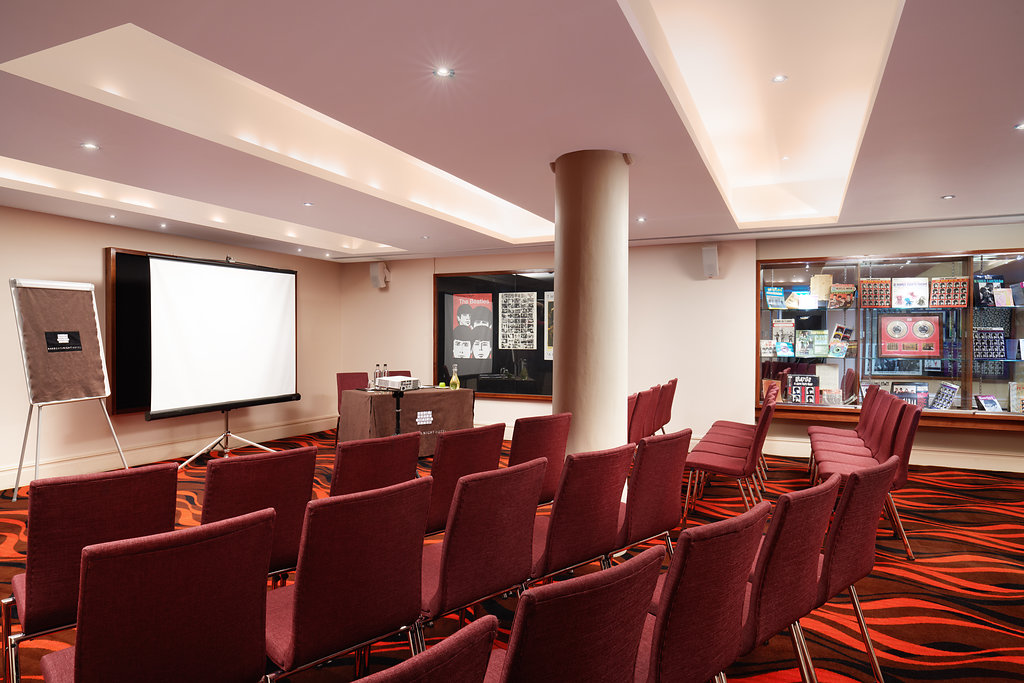 Hard Days Night Suite meeting room with modern decor for events and presentations.
