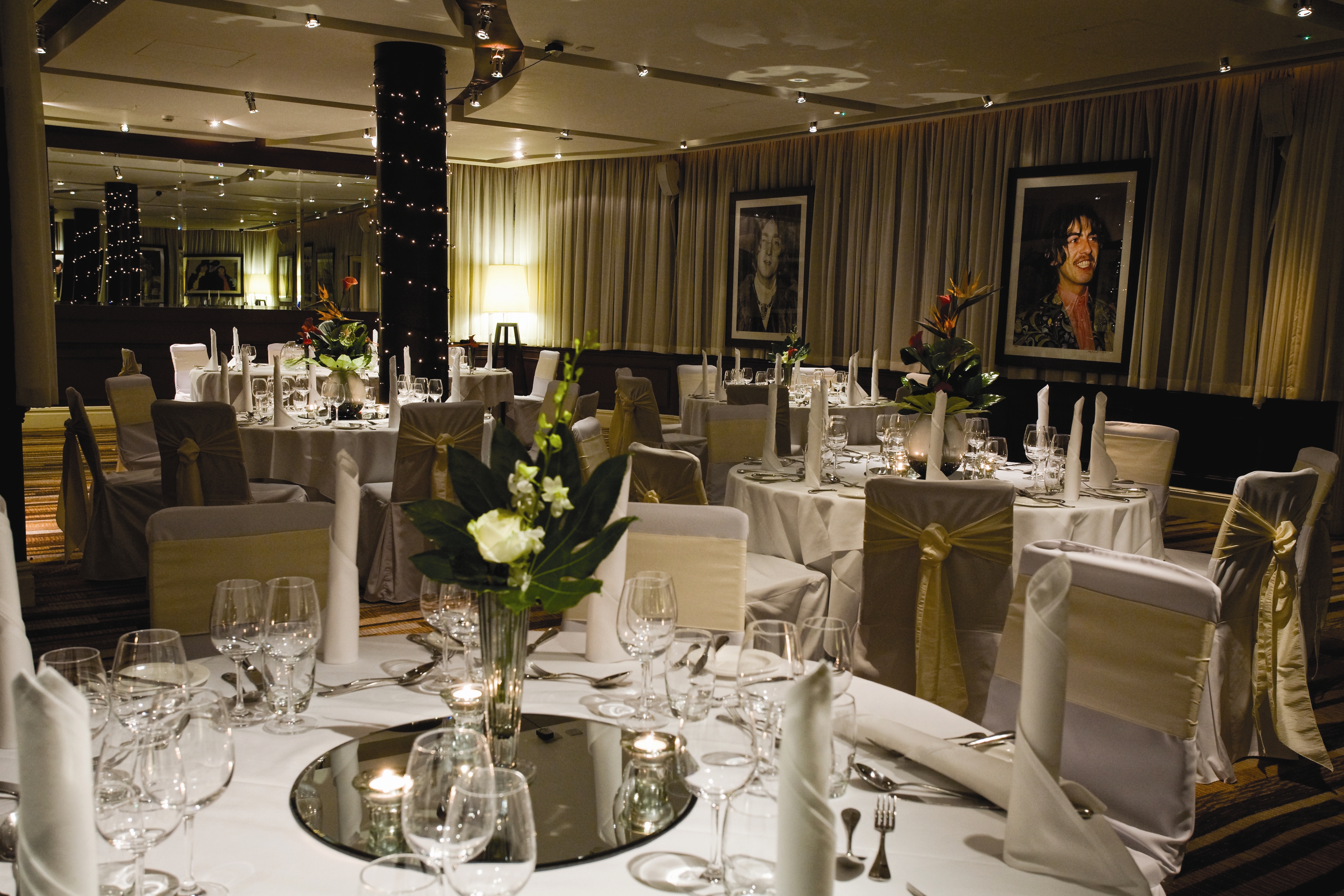Elegant banquet room in Zygmant Suite, perfect for weddings and corporate events.