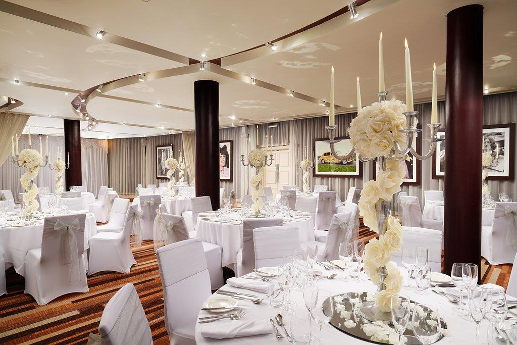 Elegant banquet room in Zygmant Suite, perfect for weddings and corporate events.