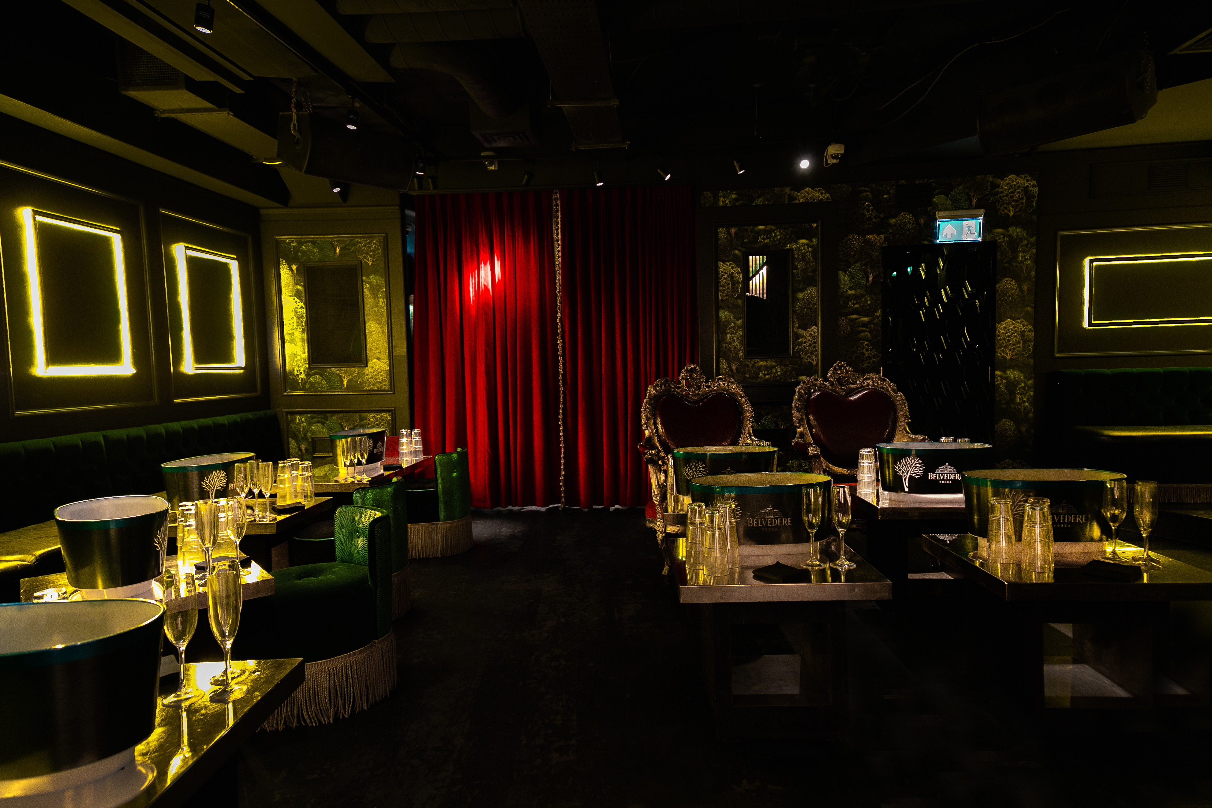 Elegant Green Room at Maddox Club Mayfair, ideal for upscale events and intimate gatherings.