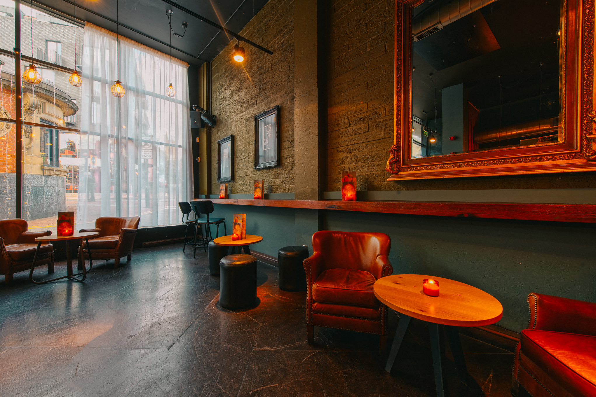 Stylish Hidden Bar in Revolution Sheffield, ideal for networking events and cocktail receptions.