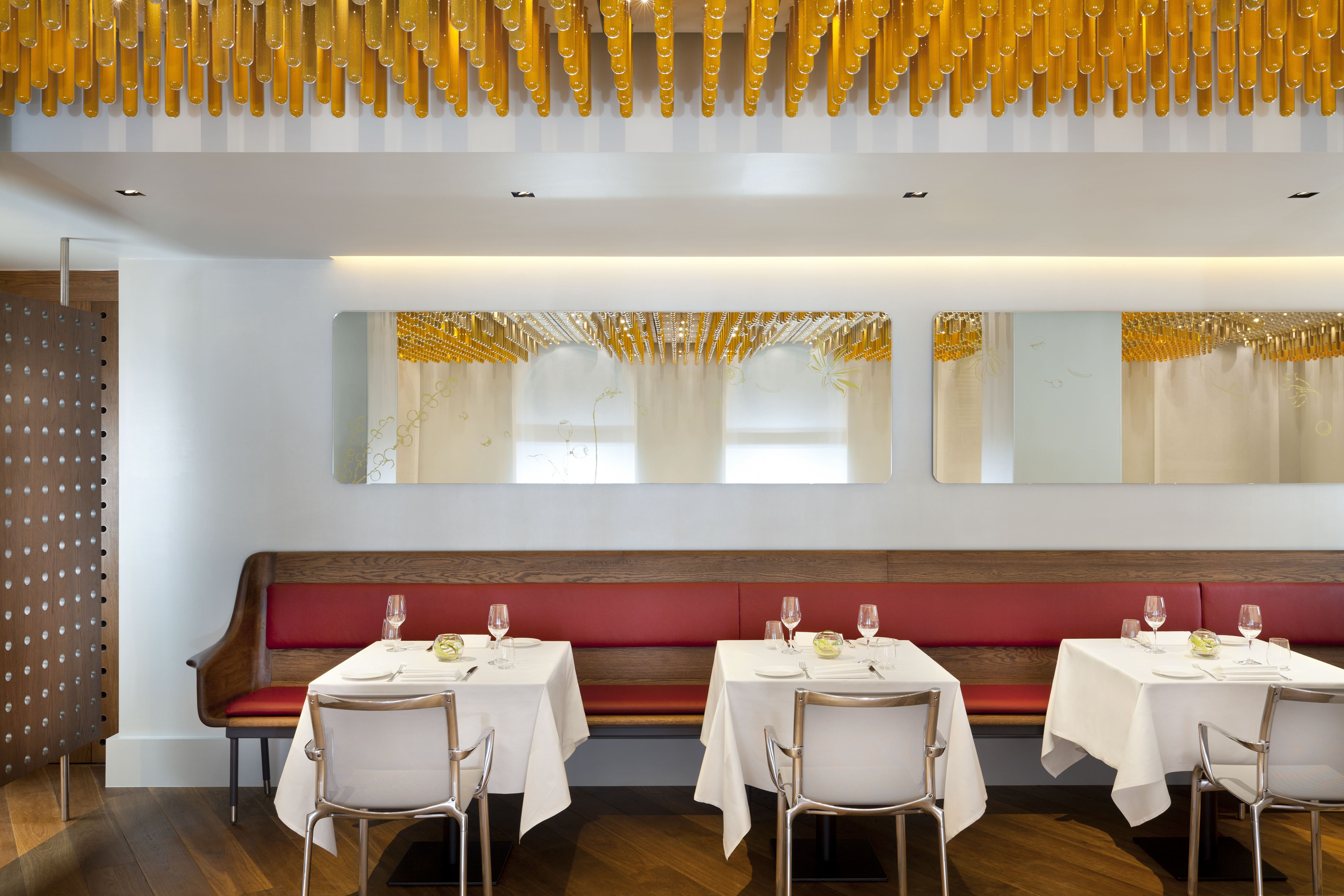 Private dining area at COMO The Halkin with elegant table settings for upscale events.