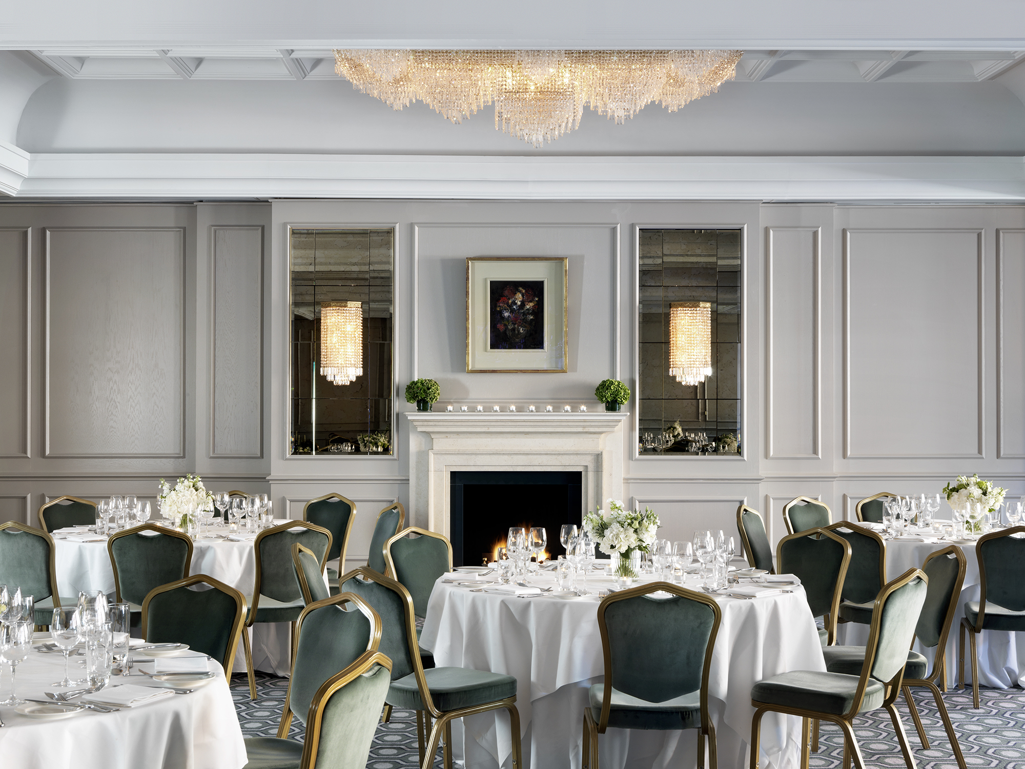 Elegant Grafton Suite banquet room at The Westbury Hotel, perfect for weddings and corporate events.